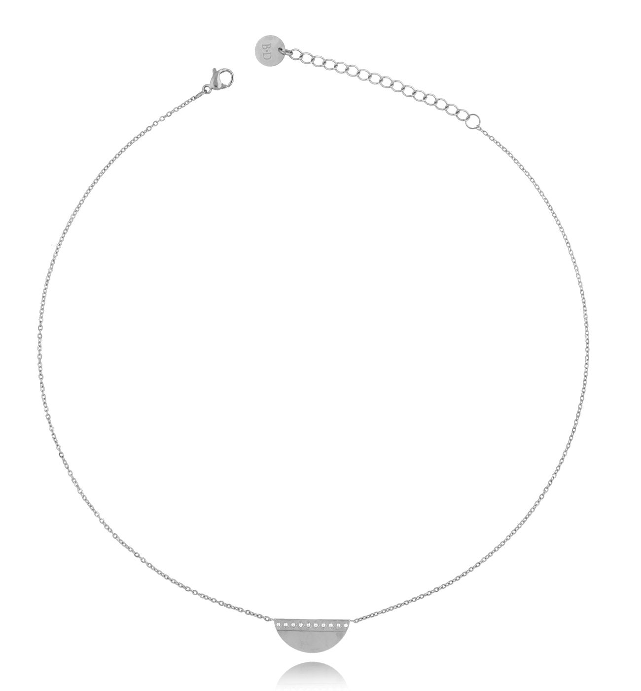 Naszyjnik srebrny ze stali szlachetnej Chic NSA0234