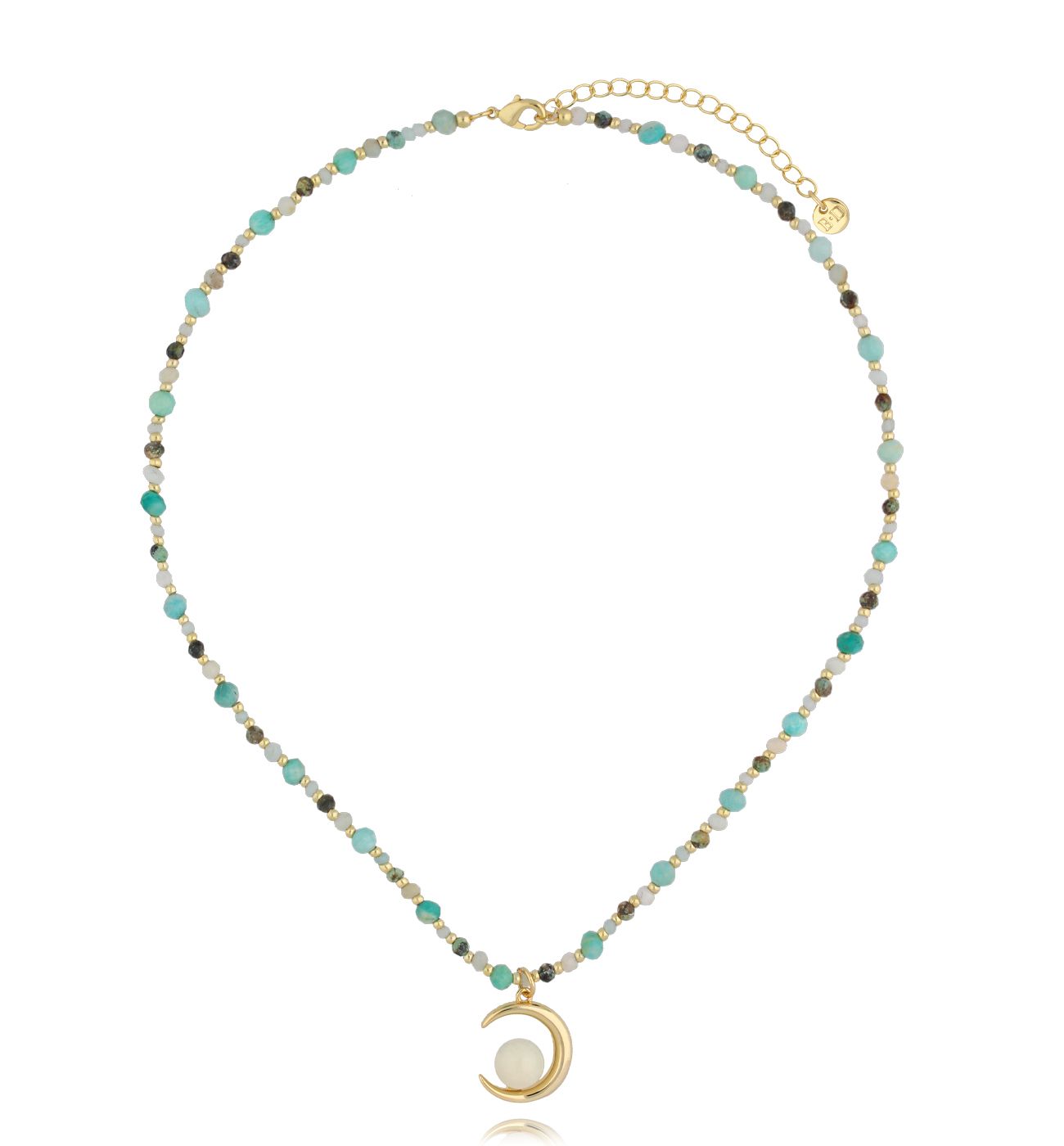 Naszyjnik turkusowy z księżycem NSC0519