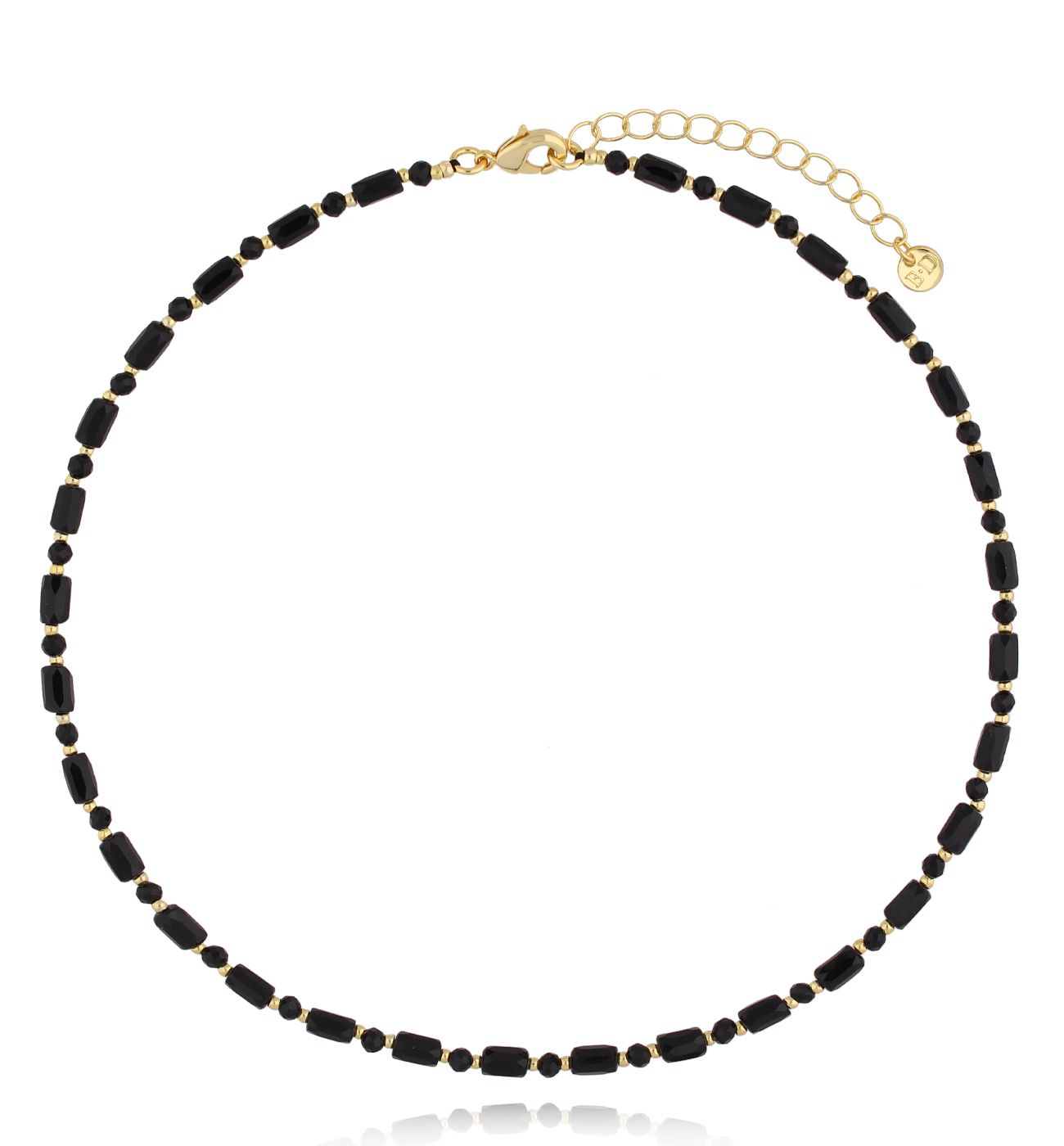 Naszyjnik z czarnymi kryształkami NSC0477