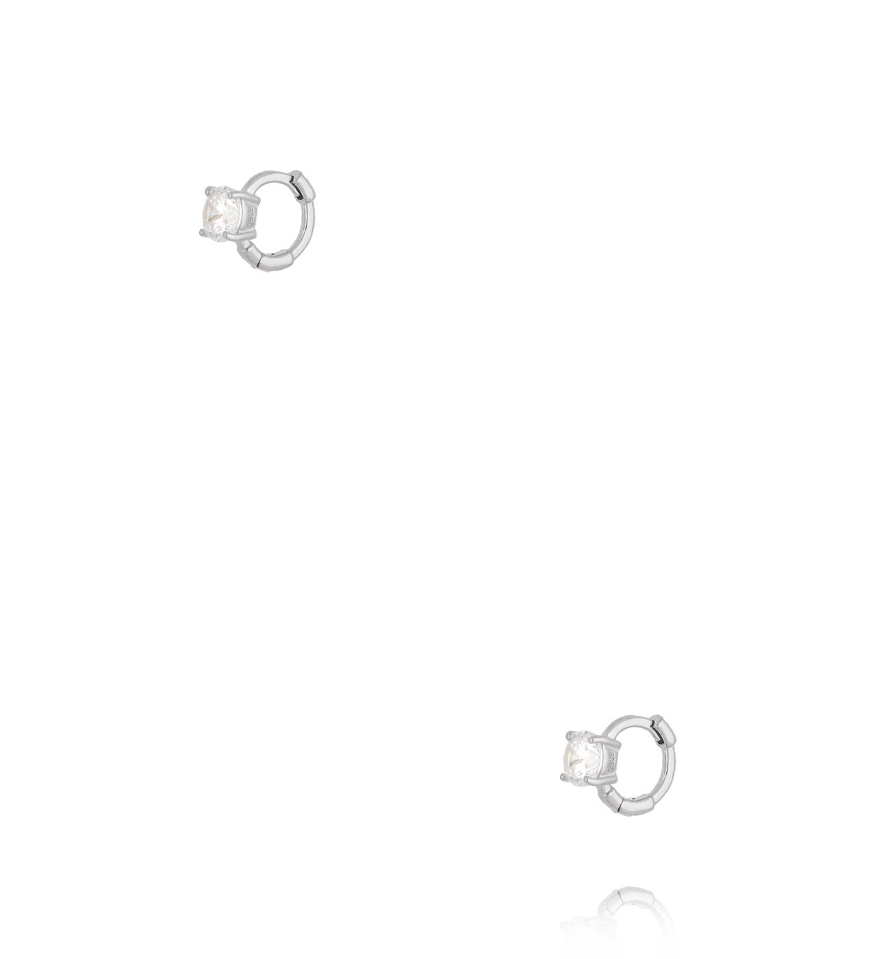 Kolczyki koła z cyrkonią, srebrne KCA0065