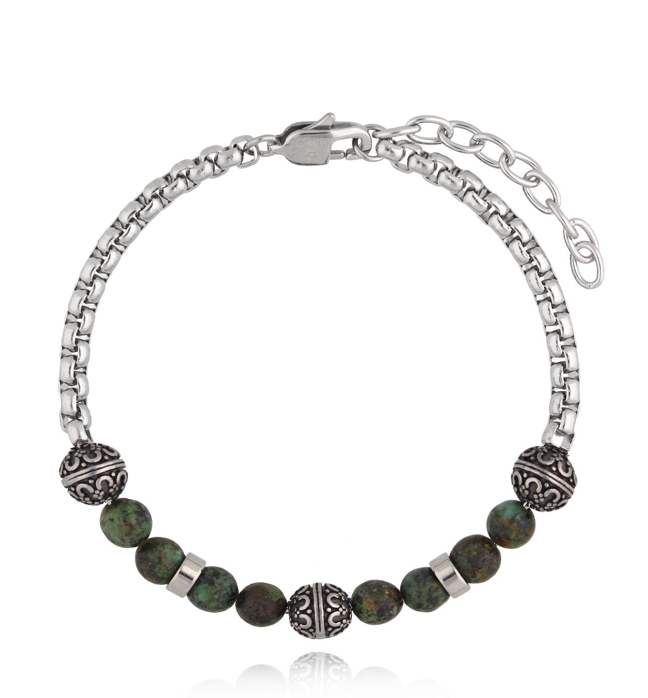 Bransoletka męska z turkusami afrykńskimi Hallvor BMITC0647