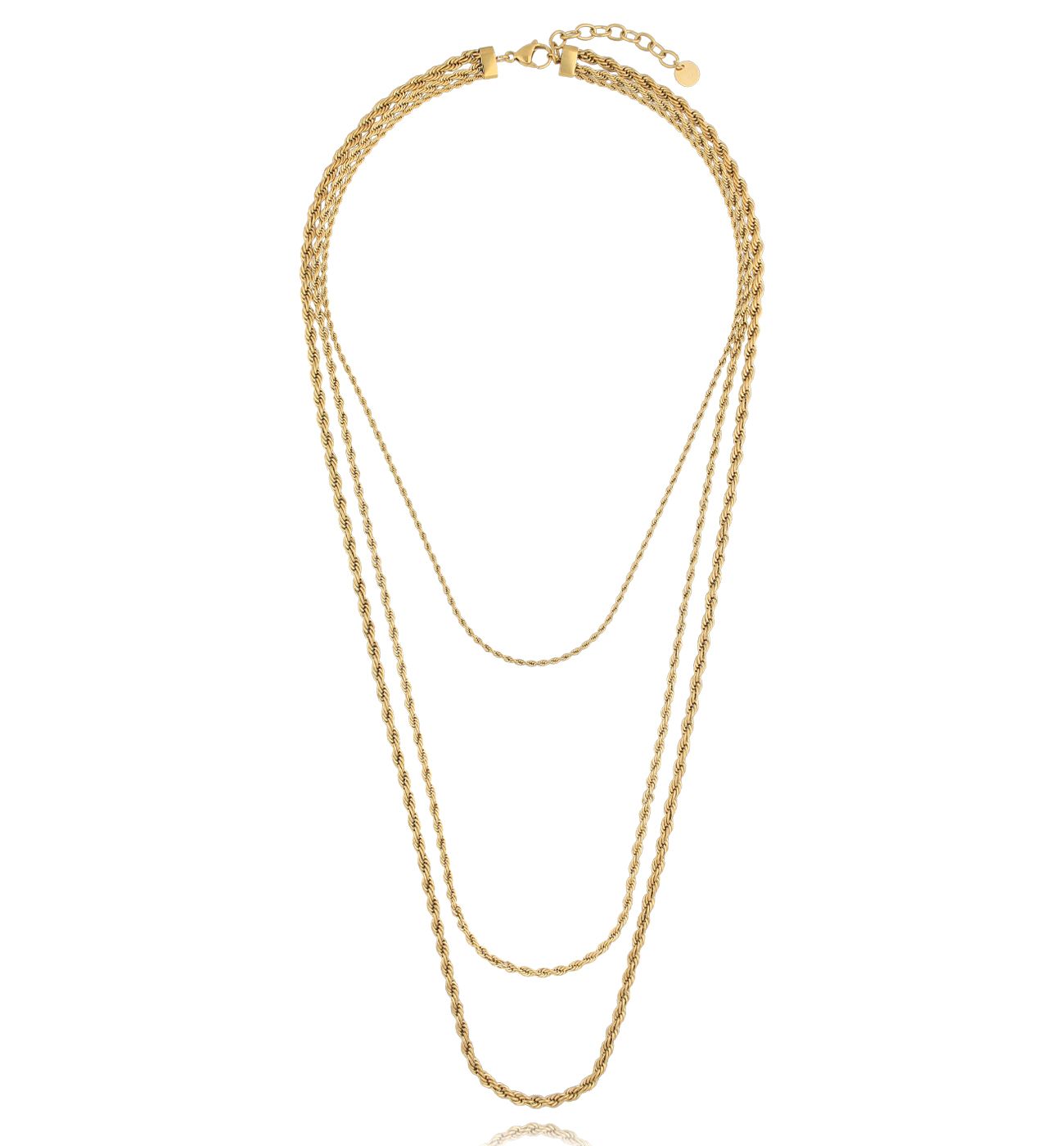 Naszyjnik warstwowy złoty Casablanca NSA0851