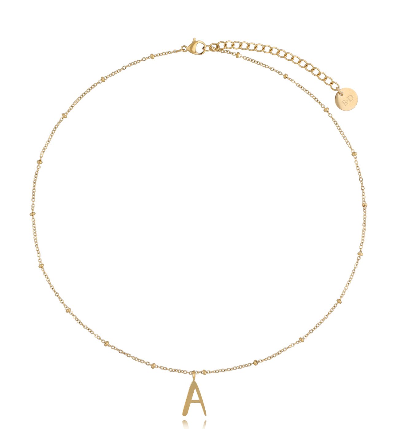 Naszyjnik złoty z literką A Iniziale - By Dziubeka