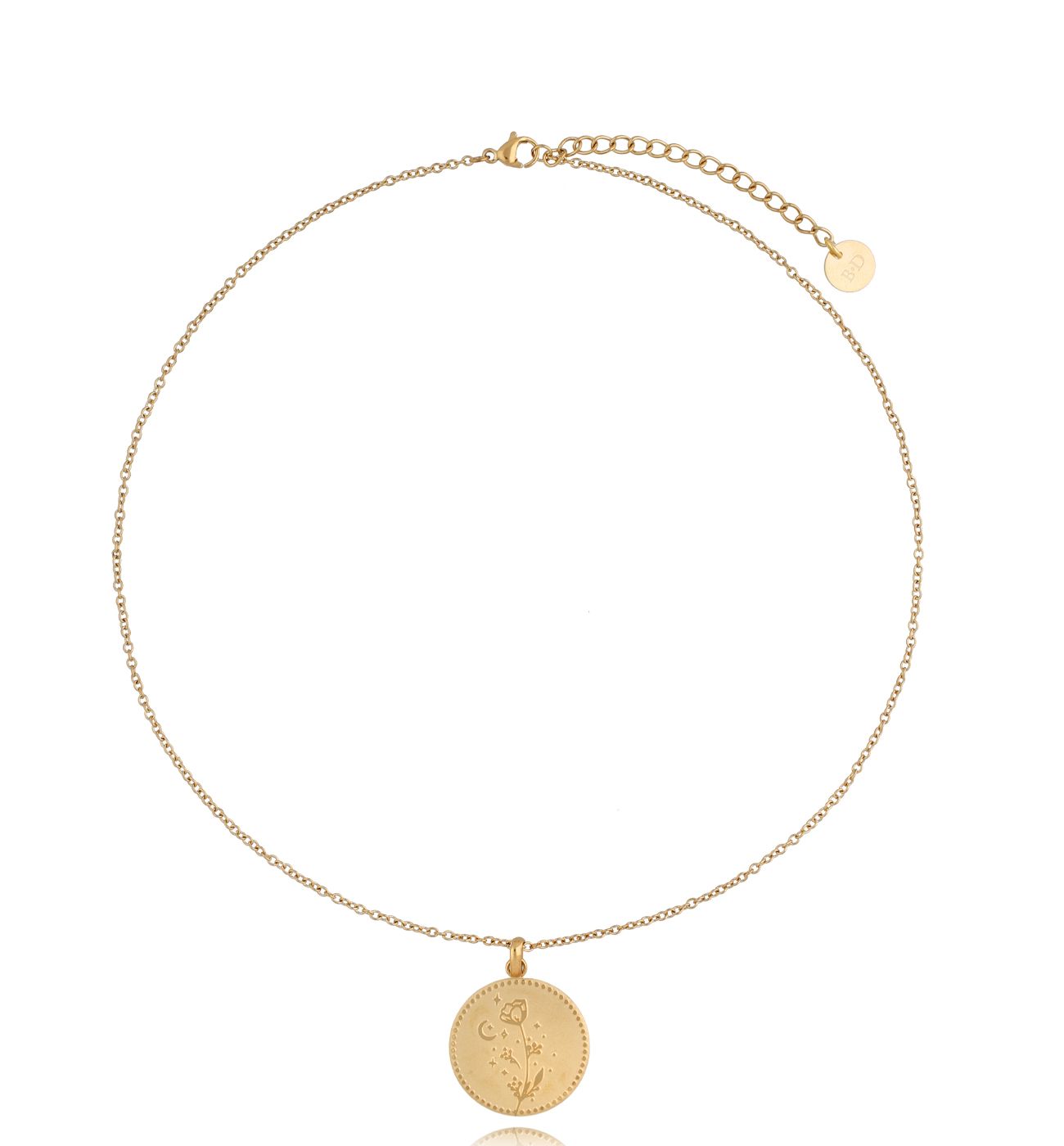 Naszyjnik złoty z różą Mystic - By Dziubeka