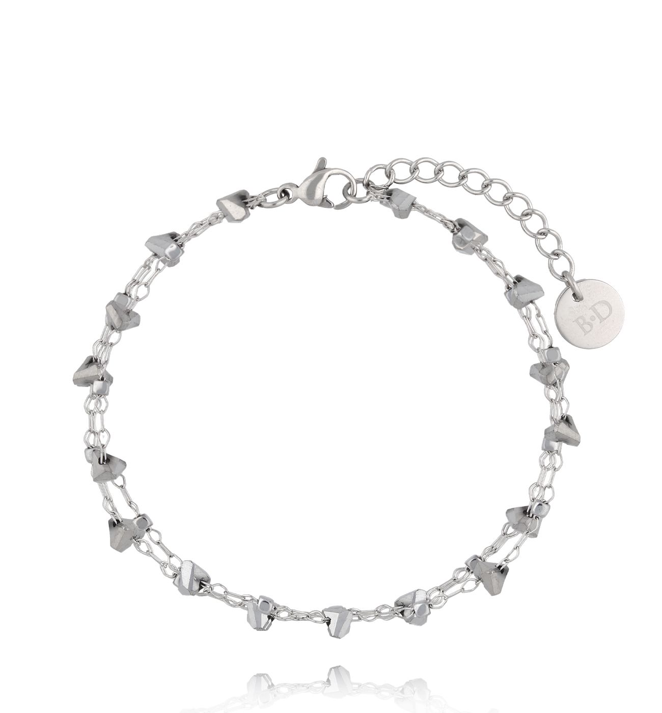 Bransoletka srebrna z kryształkami BSC2165