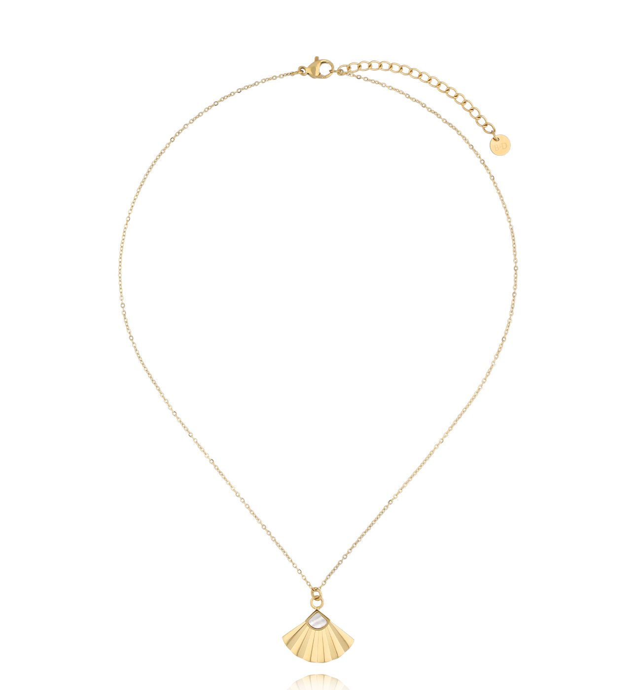 Naszyjnik ze złotym wachlarzem Oasis - By Dziubeka