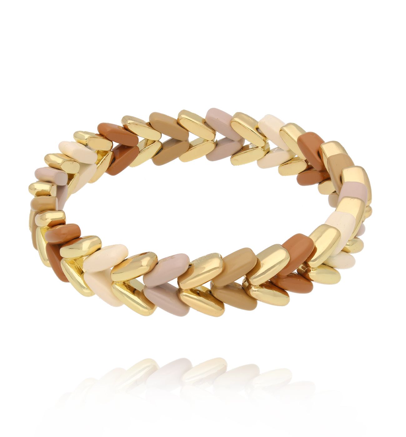 Bransoletka "rybia łuska" w odcieniach ziemi BCR0010