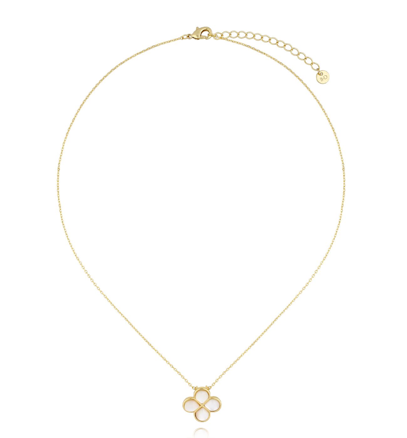 Naszyjnik z koniczynką złoty NLU0007 - By Dziubeka