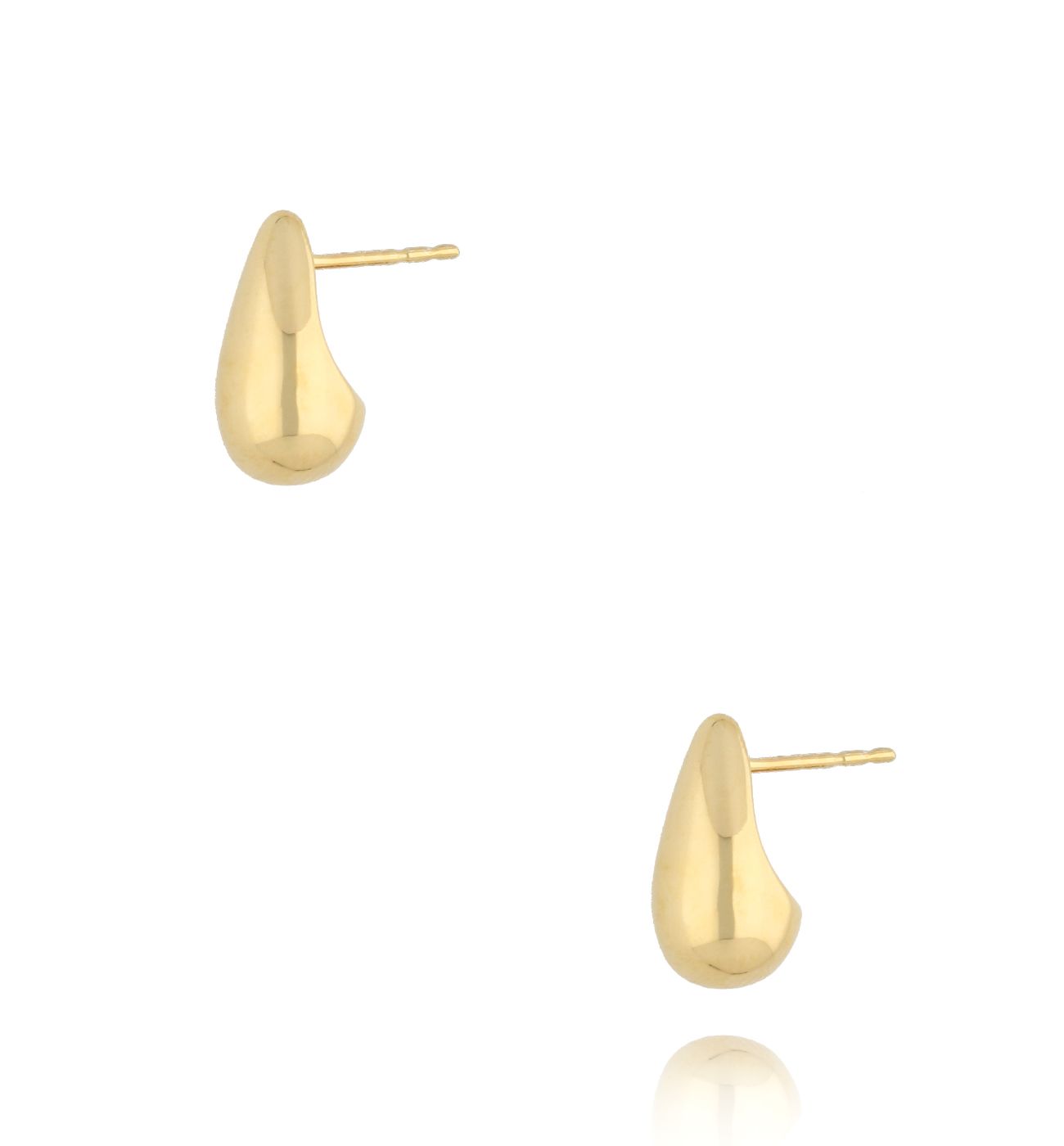 Kolczyki złote kropelki średnie Wrenna KSE0140