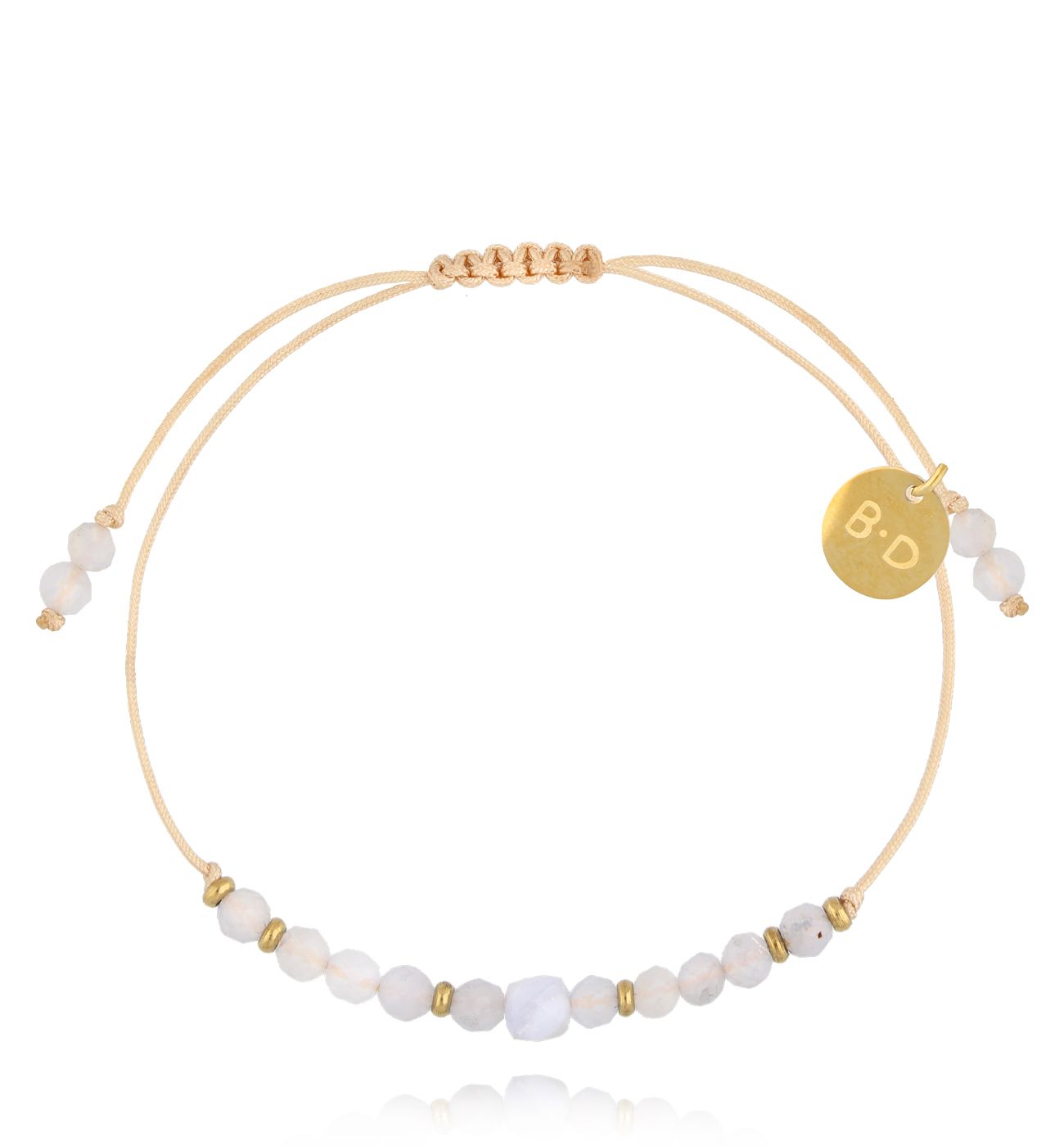 Bransoletka z kunzytami beżowa BMT0189