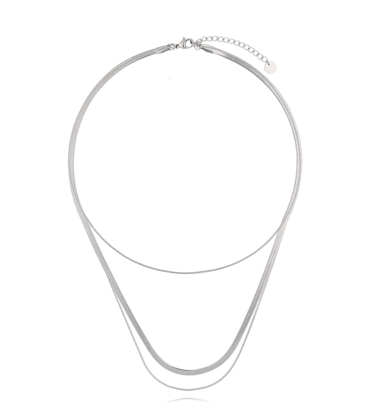 Naszyjnik srebrny żmijka potrójna Vana NSA0801