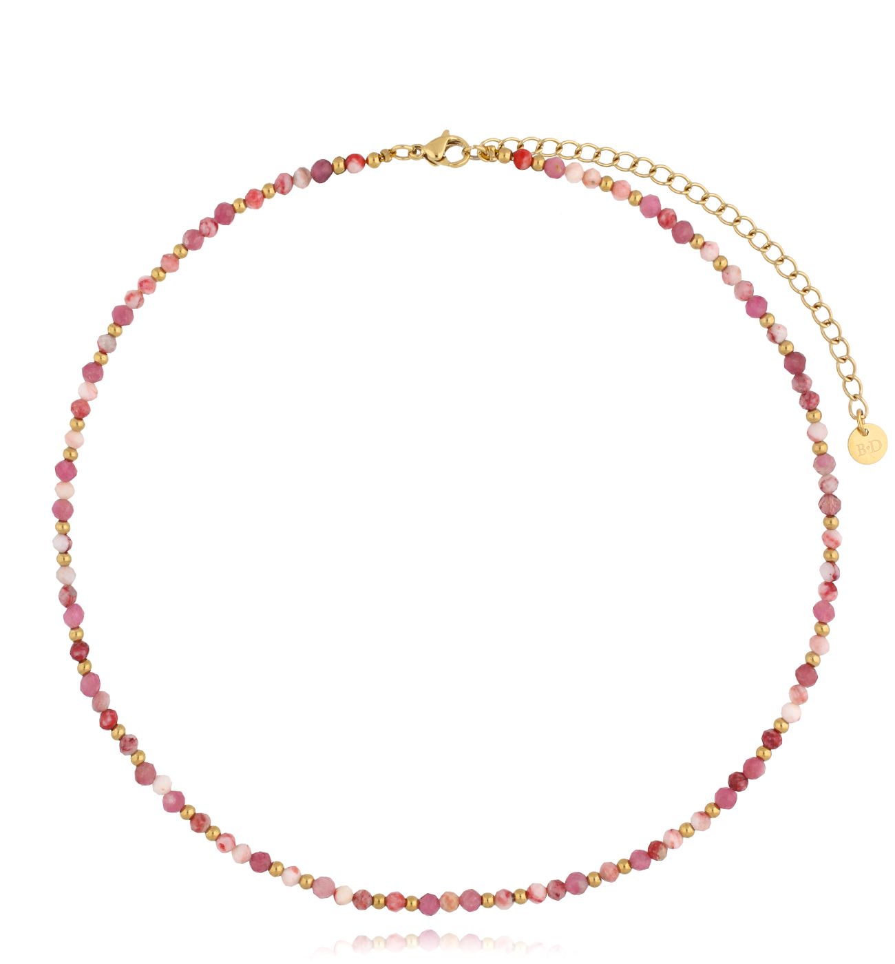 Naszyjnik różowy z turmalinami Latifa - By Dziubeka