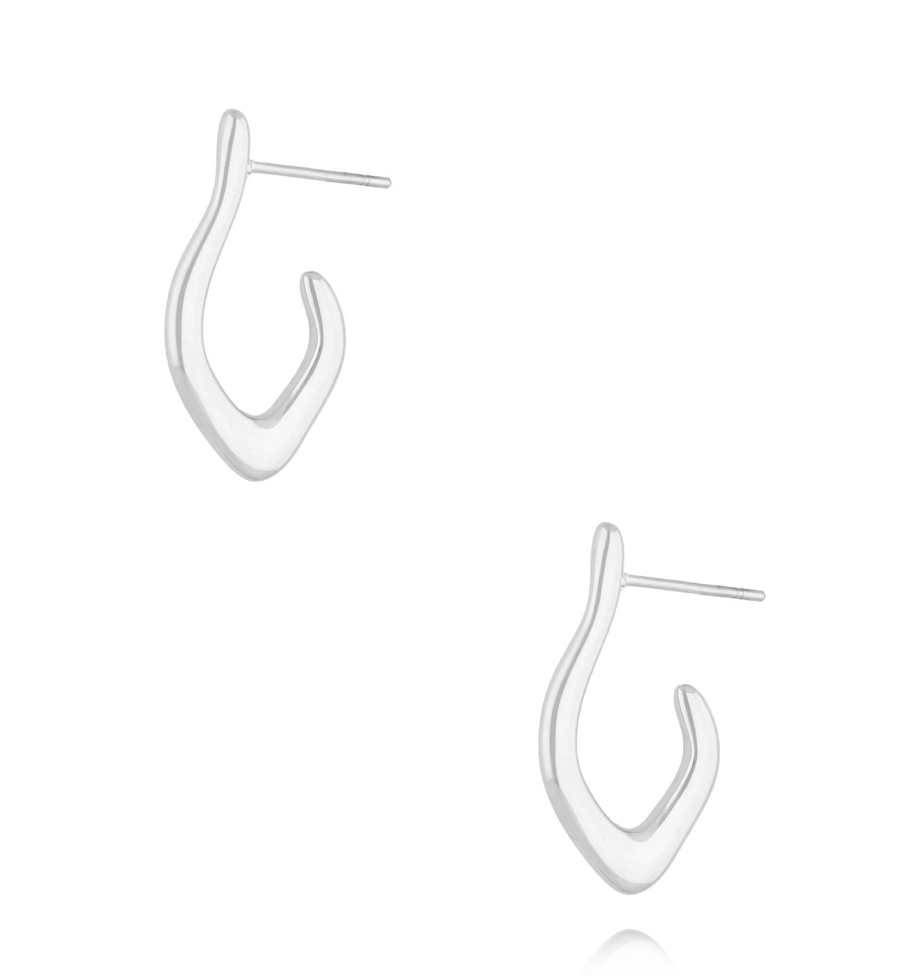 Kolczyki srebrne nieregularne - By Dziubeka