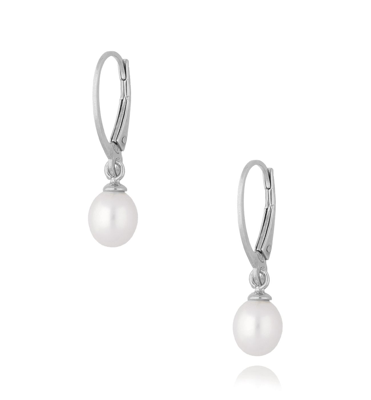 Kolczyki srebrne z perłami Basic - By Dziubeka
