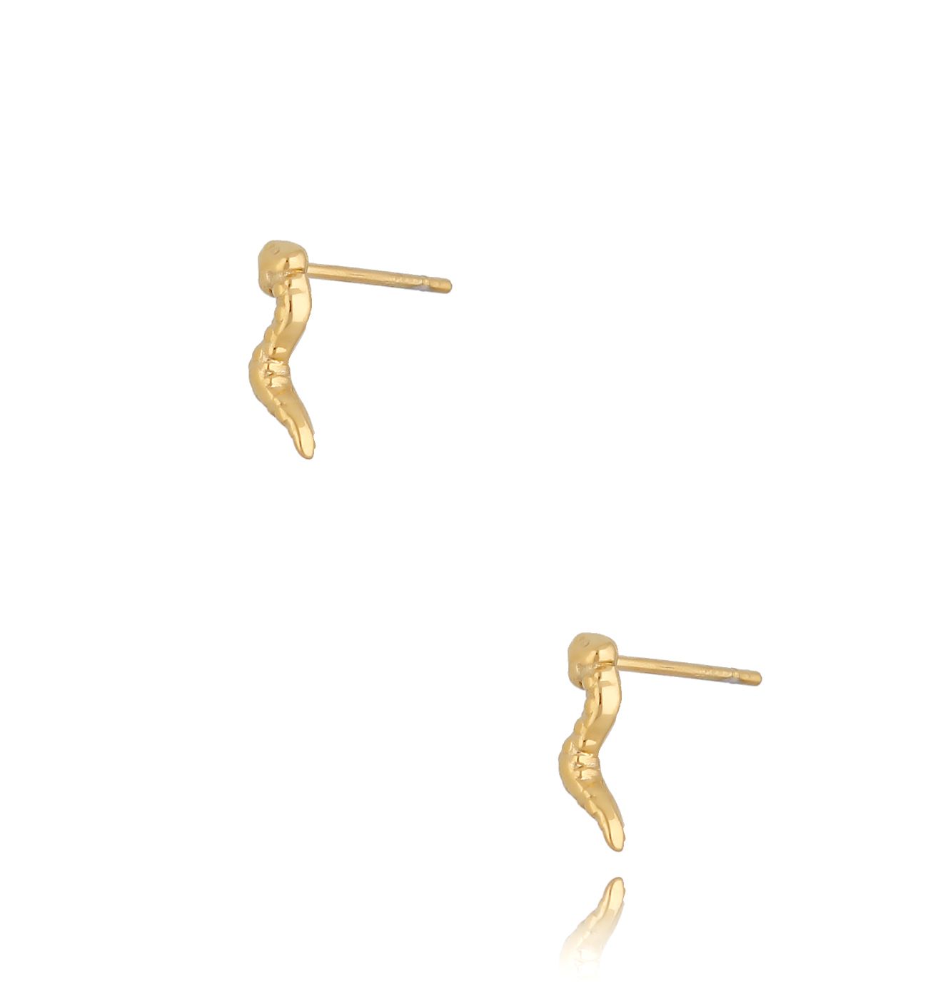 Kolczyki robaczki pozłacane Funny Worm - By Dziubeka