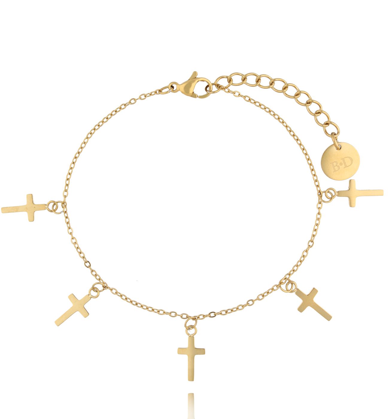 Bransoletka złota z krzyżykami Msalaba BSA0519