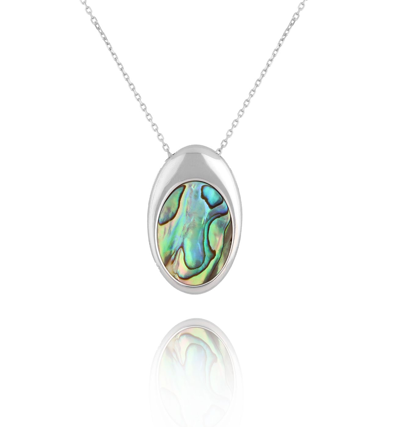 Naszyjnik srebrny z masą perłową Magomadas NSE0169