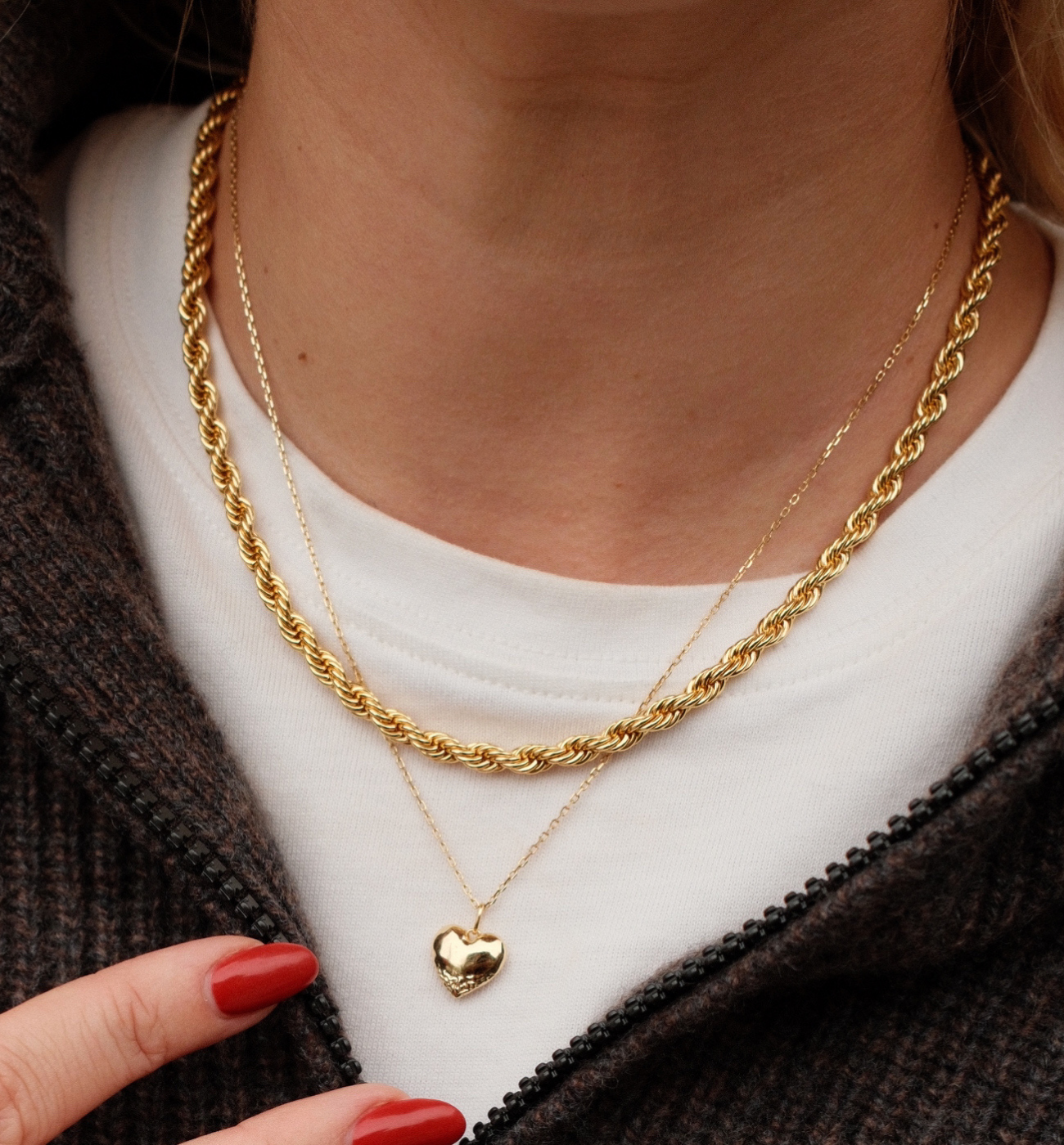 Naszyjnik złoty łańcuch Bello - By Dziubeka