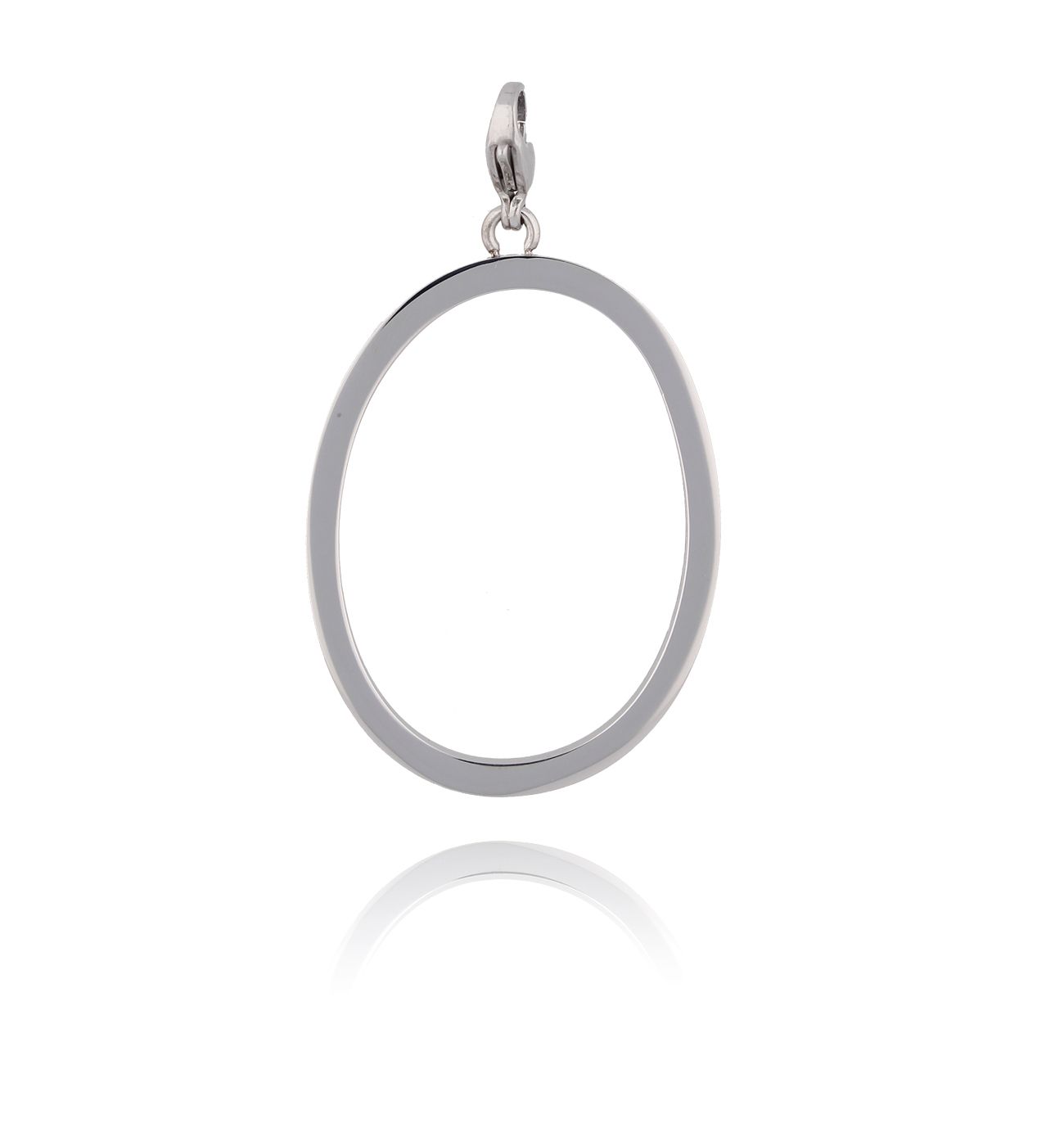 Zawieszka ze stali szlachetnej srebrna literka O Alphabet - By Dziubeka