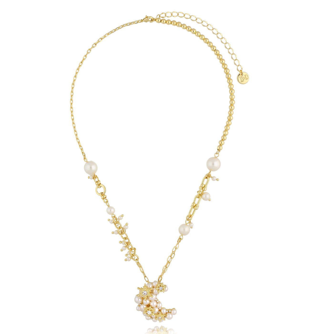 Naszyjnik z perłami i księżycem - By Dziubeka