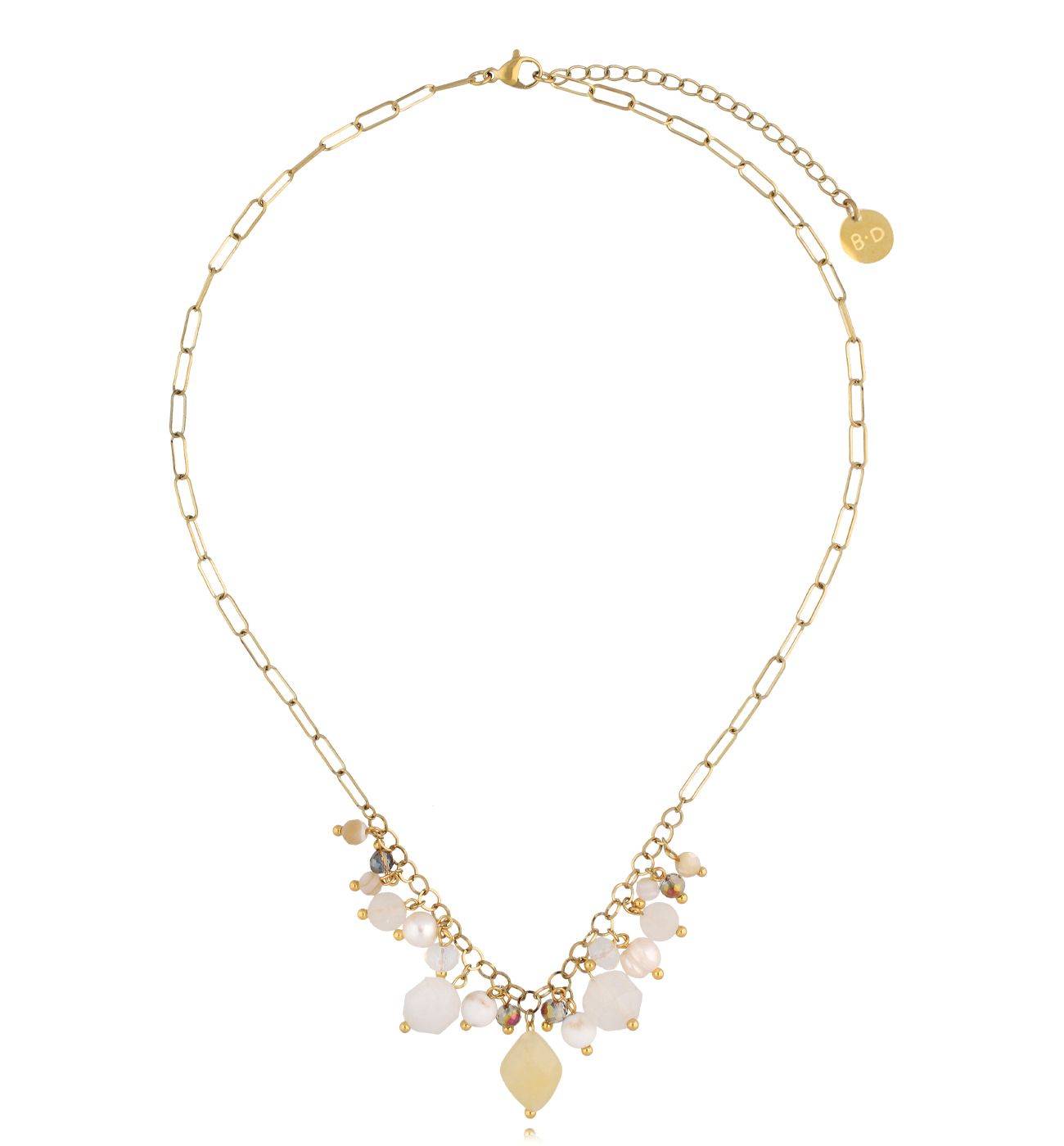 Naszyjnik z kamieniami beżowy Island Elegance NPA1252