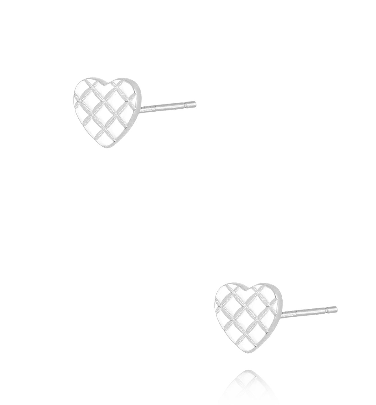 Kolczyki z serduszka srebrne KLT0015