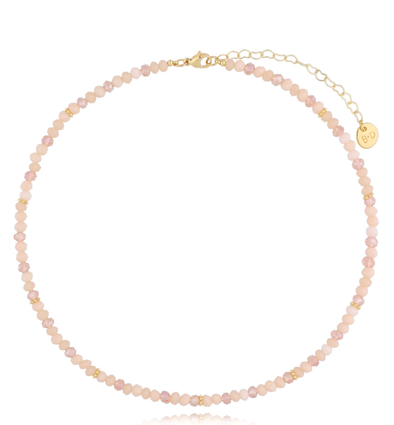 Naszyjnik z różowymi kryształkami NTW1216