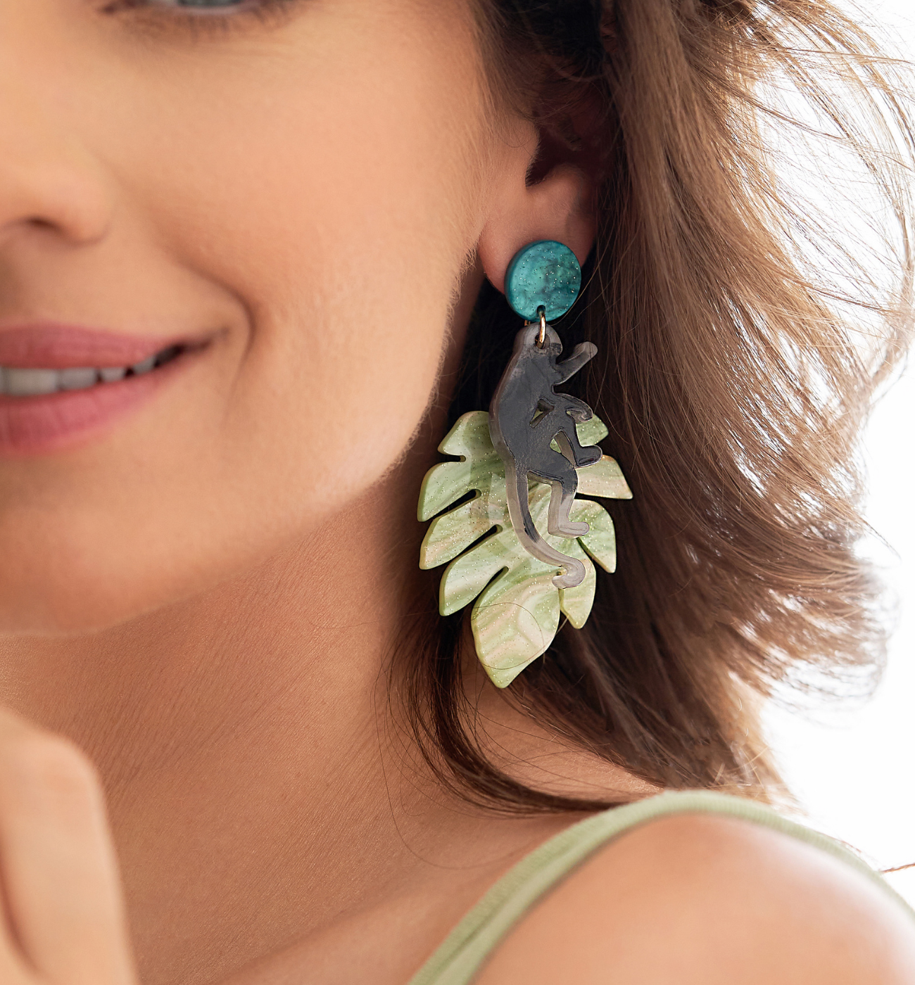 Kolczyki egzotyczne z małpami Saru KZA0128 - By Dziubeka