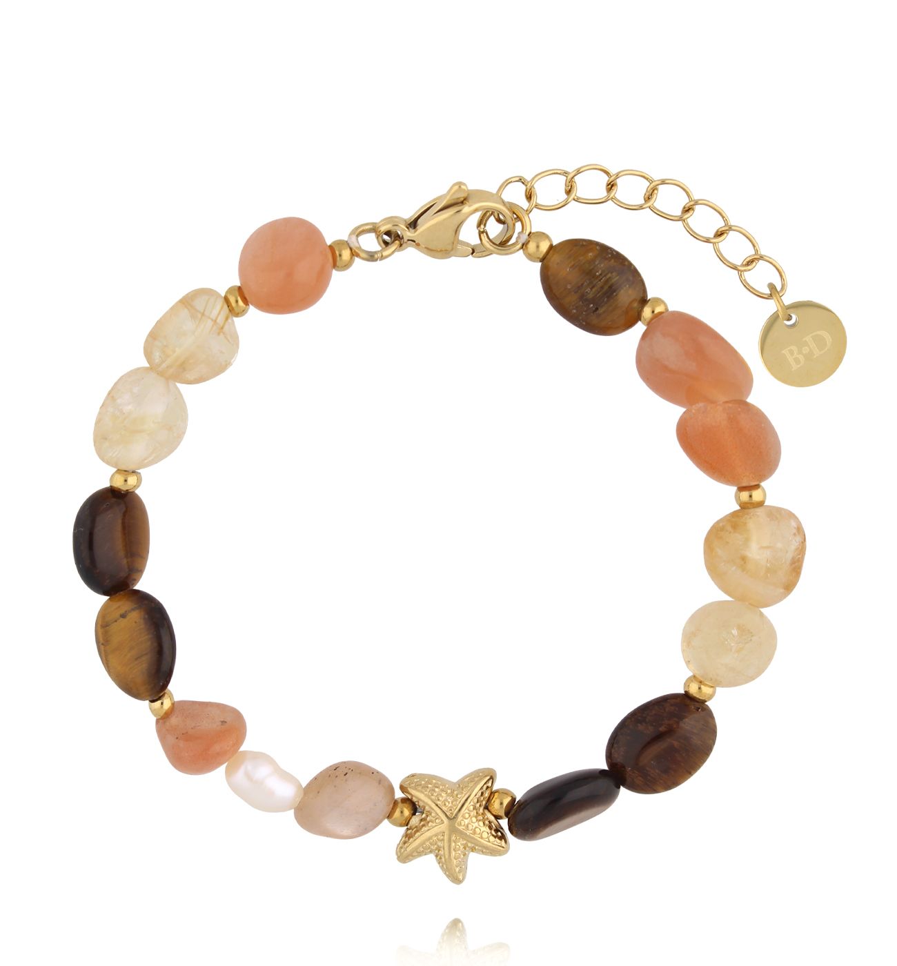 Bransoletka z rozgwiazdą i kamieniami naturalnym BSC2297