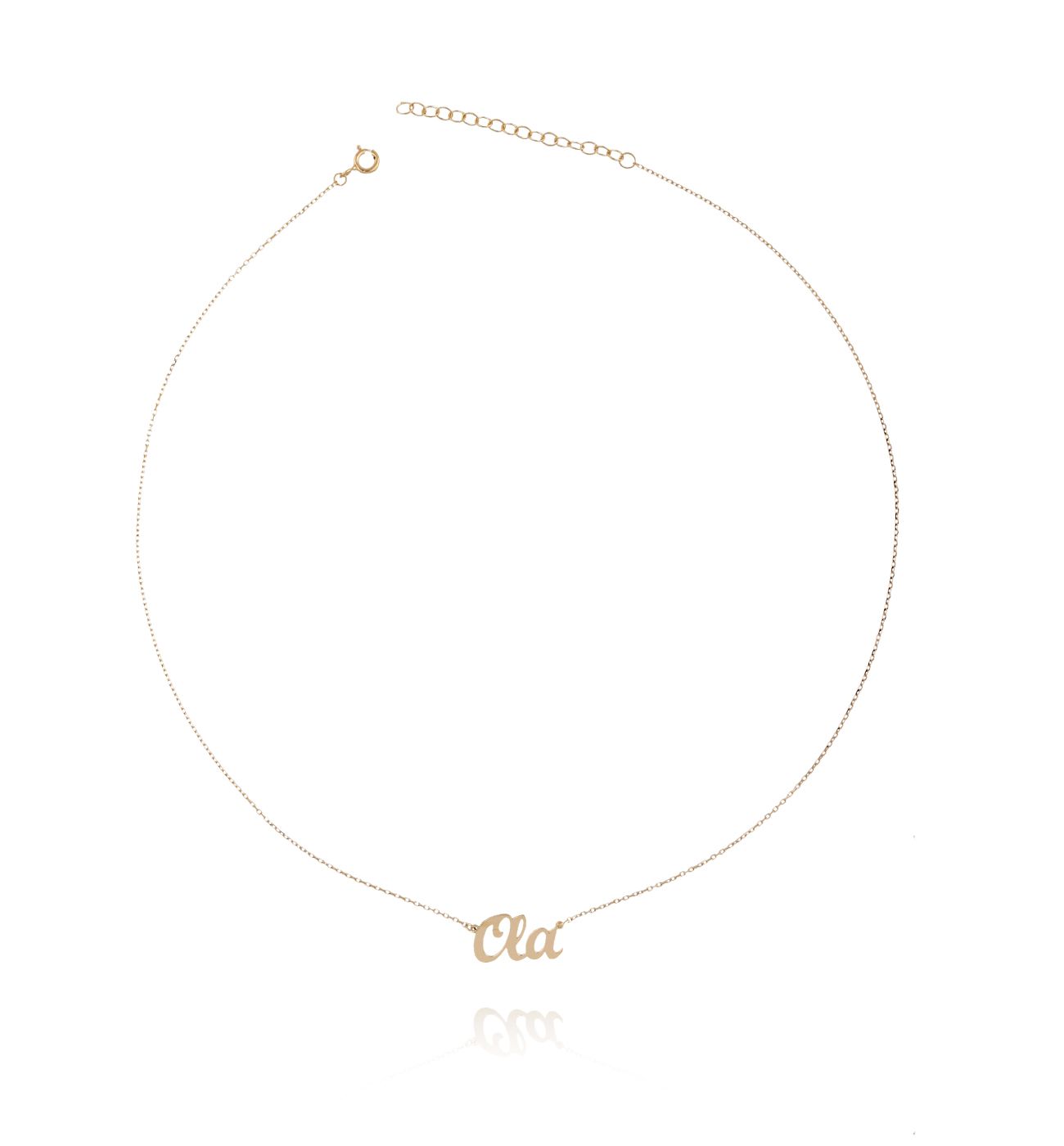 Naszyjnik srebrny pozłacany OLA - By Dziubeka