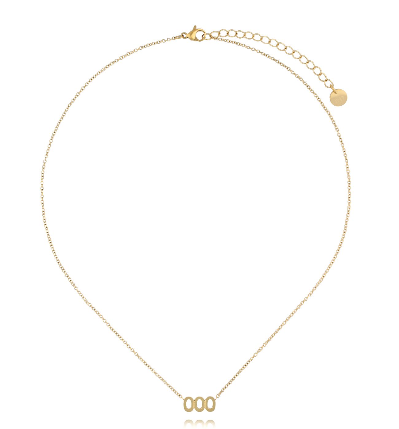 Naszyjnik z anielską liczbą 000 złoty NSA1393