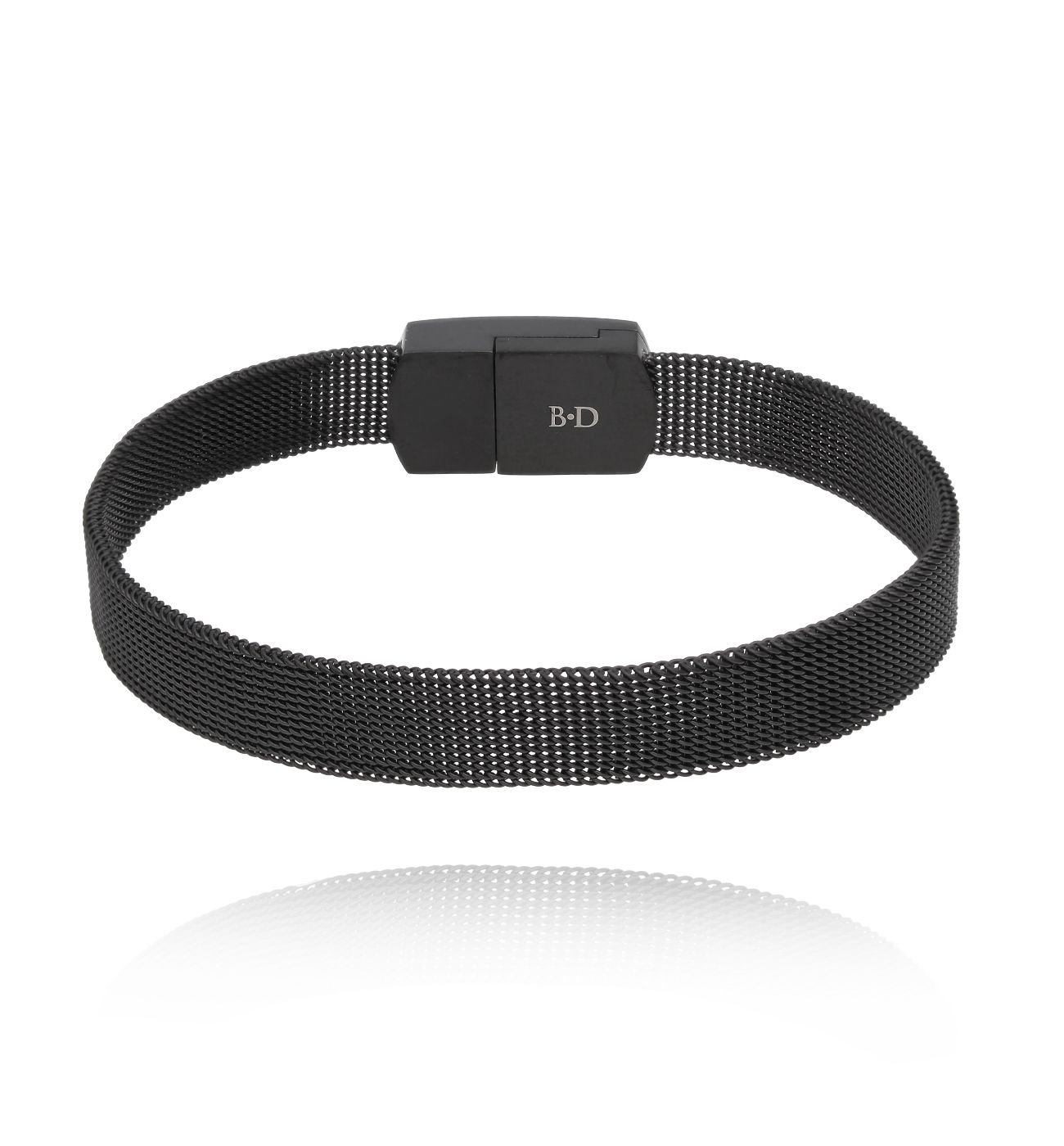 Bransoletka męska czarna Geitir BMITC0514