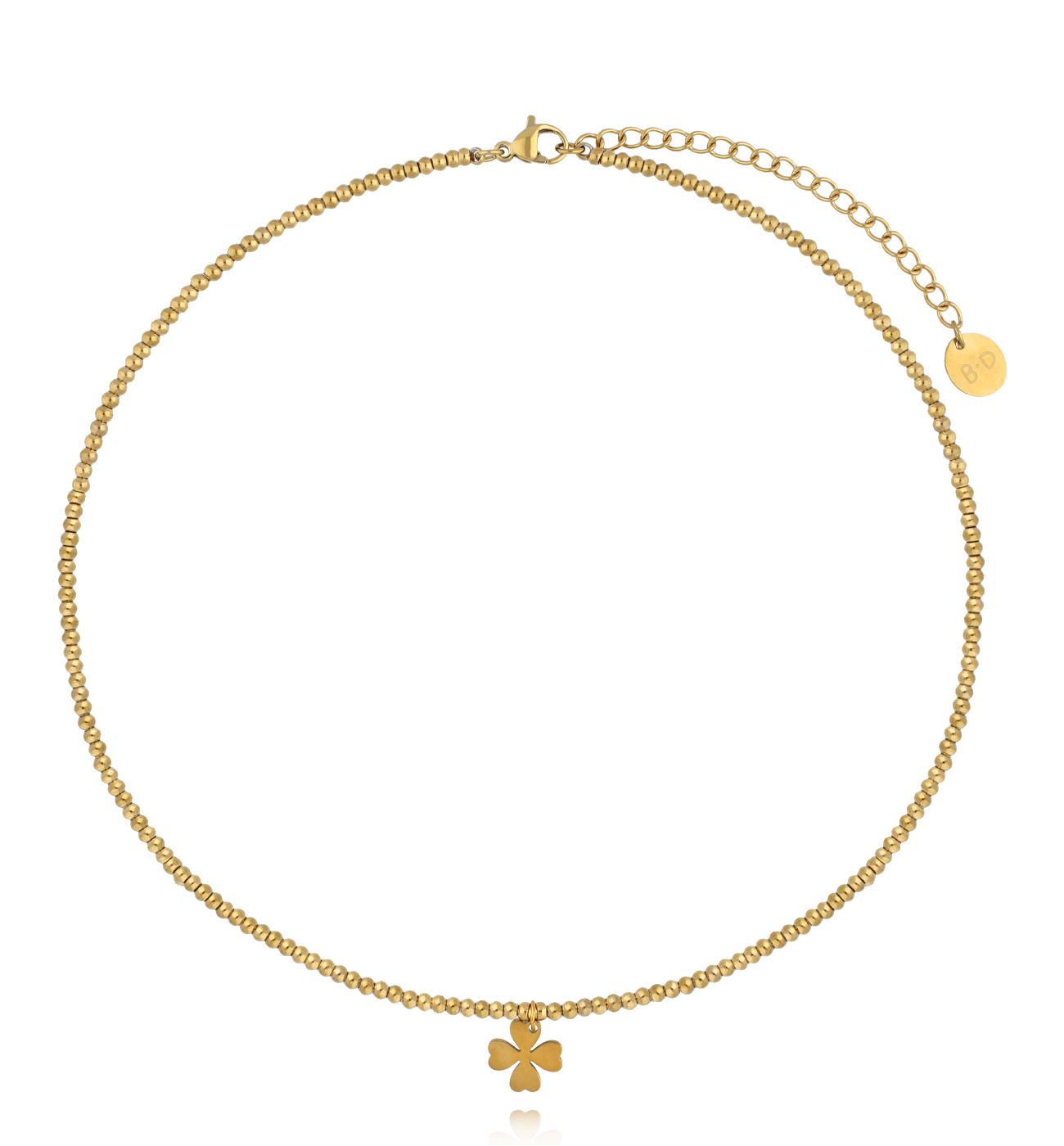 Naszyjnik złoty z koniczynką - By Dziubeka