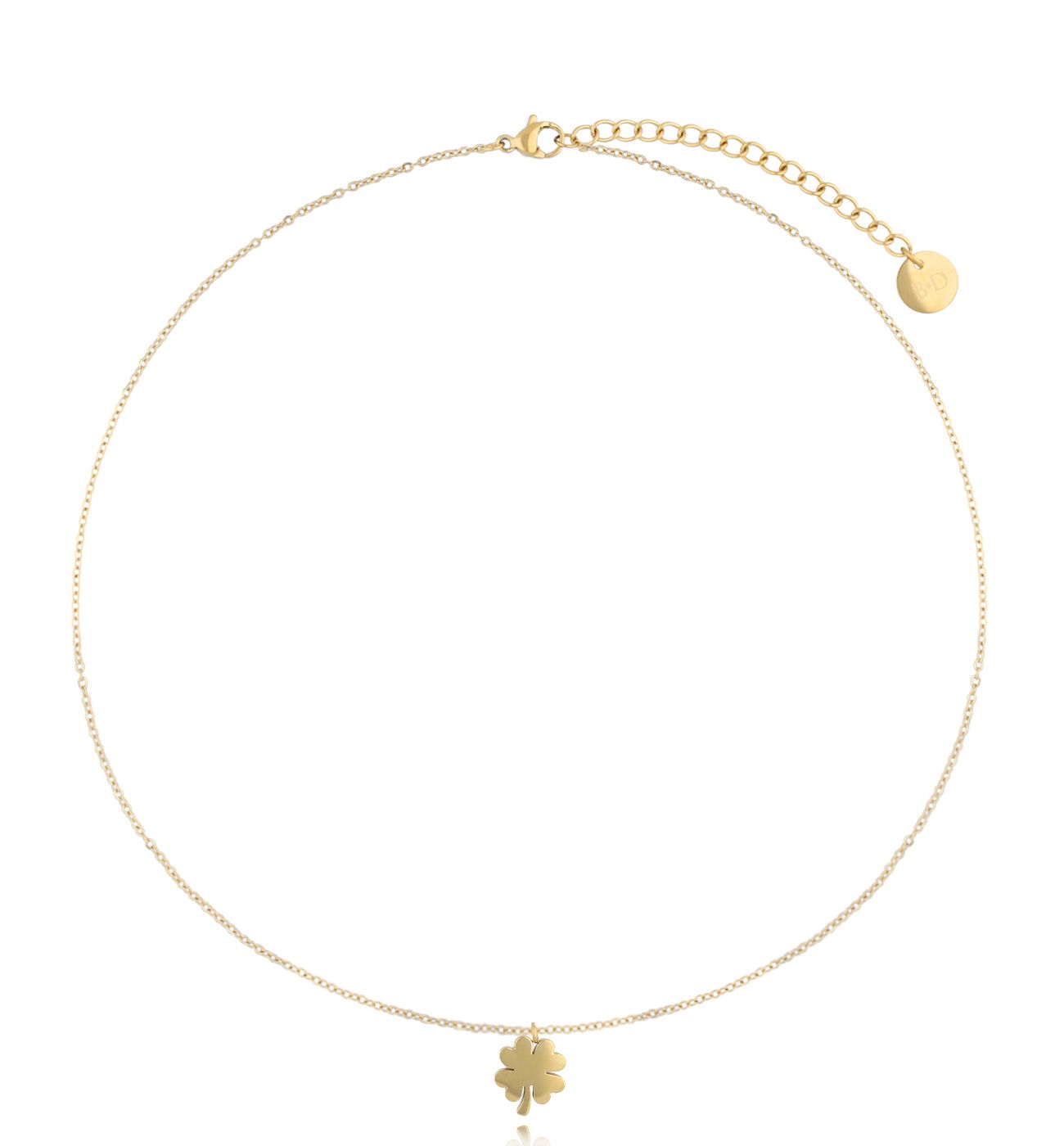 Naszyjnik złoty z koniczynką Lucky Clover NSA1091