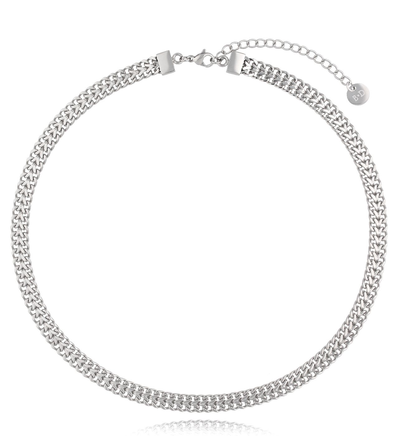 Naszyjnik srebrny łańcuch Kindly - By Dziubeka