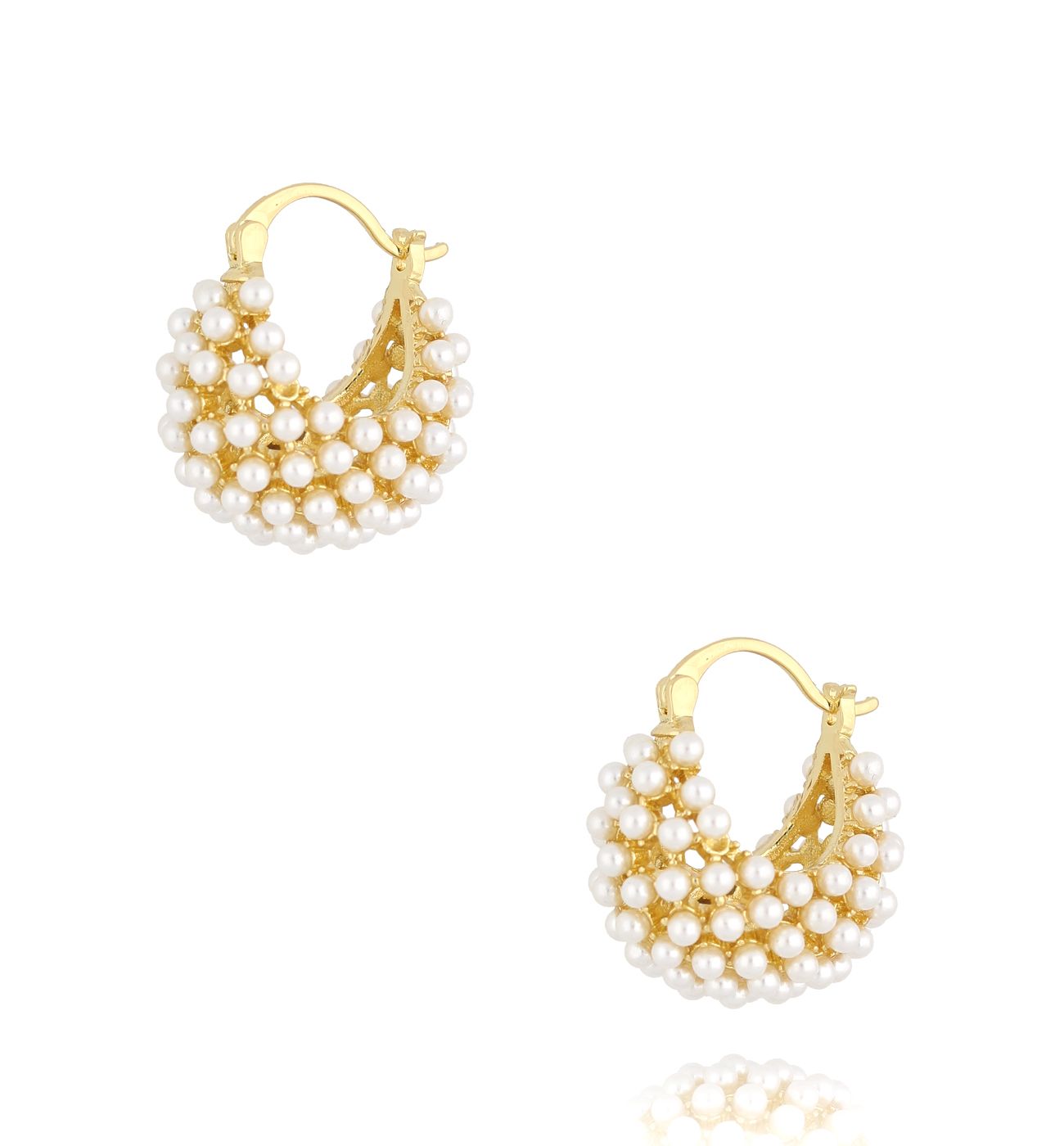 Kolczyki złote z perełkami Yasmin - By Dziubeka