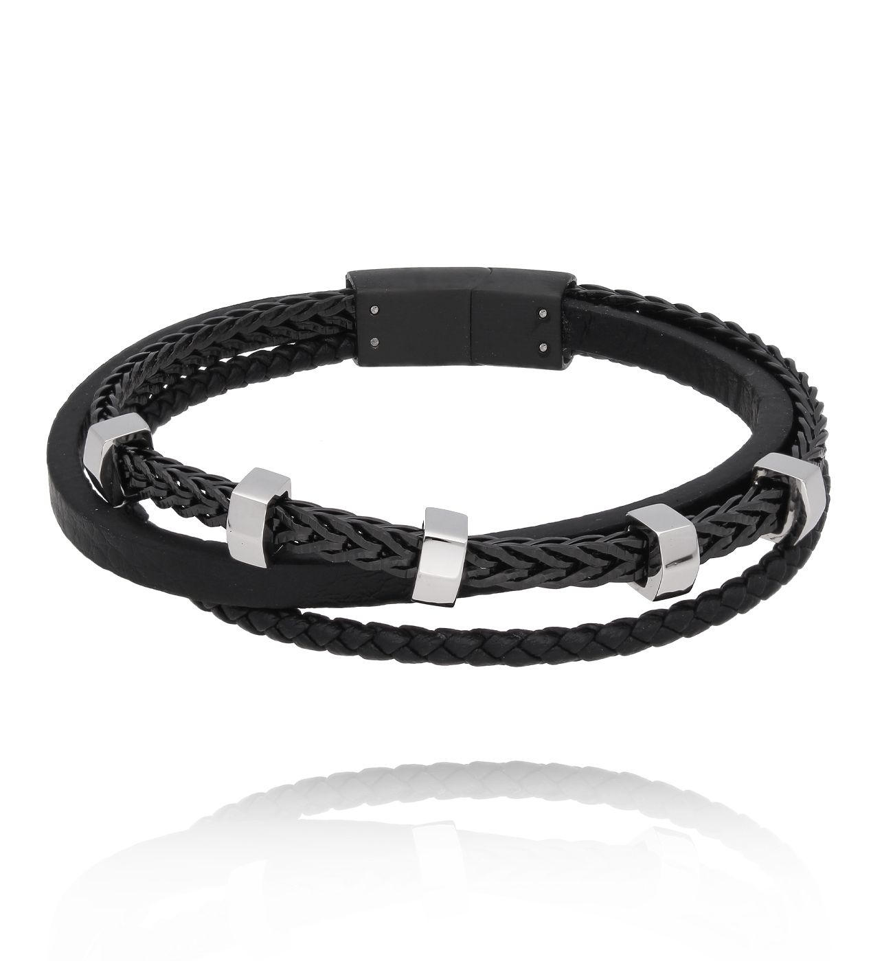 Bransoletka męska skórzana 28 - By Dziubeka