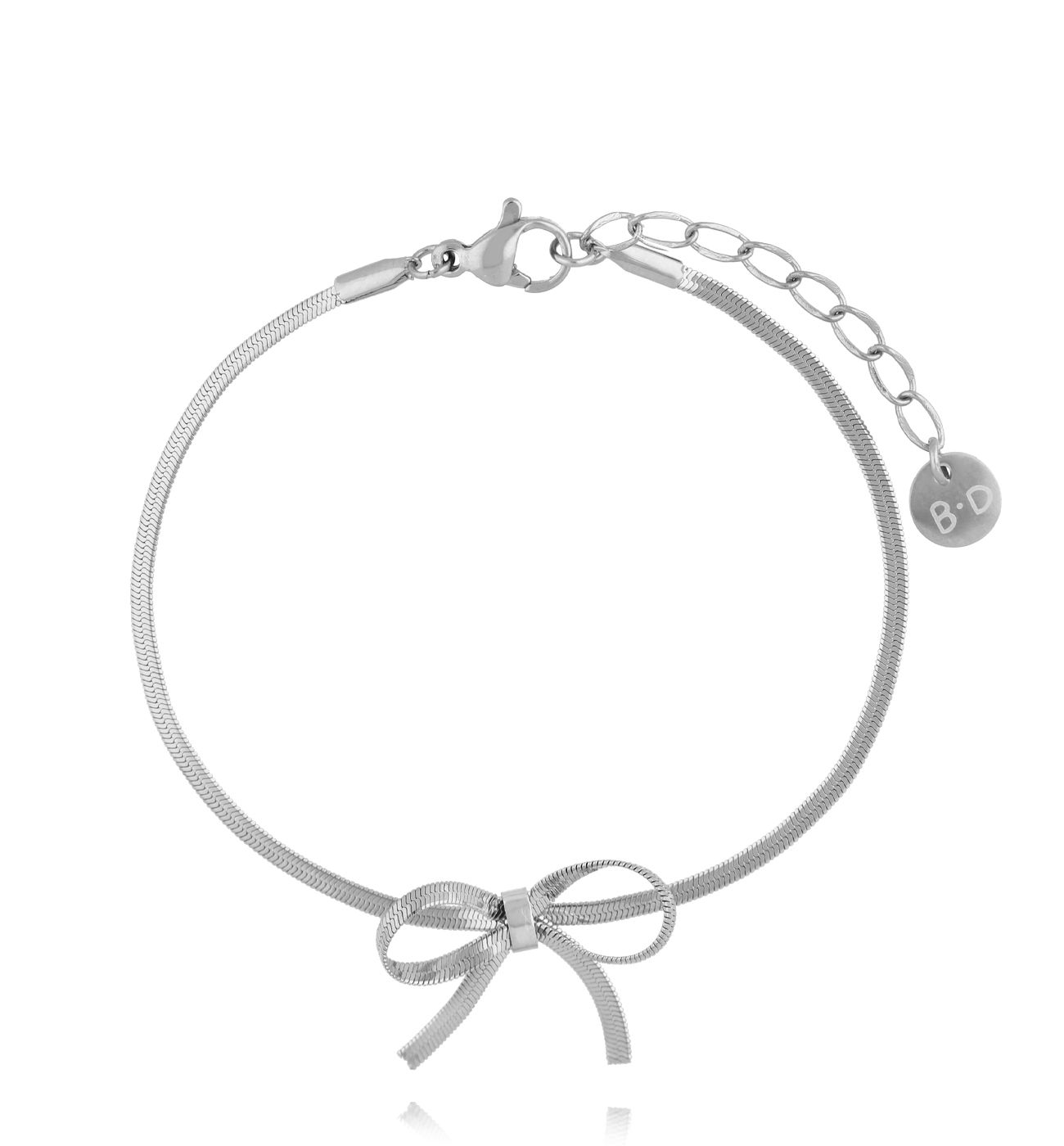 Bransoletka srebrna z kokardką BSY0309 - By Dziubeka