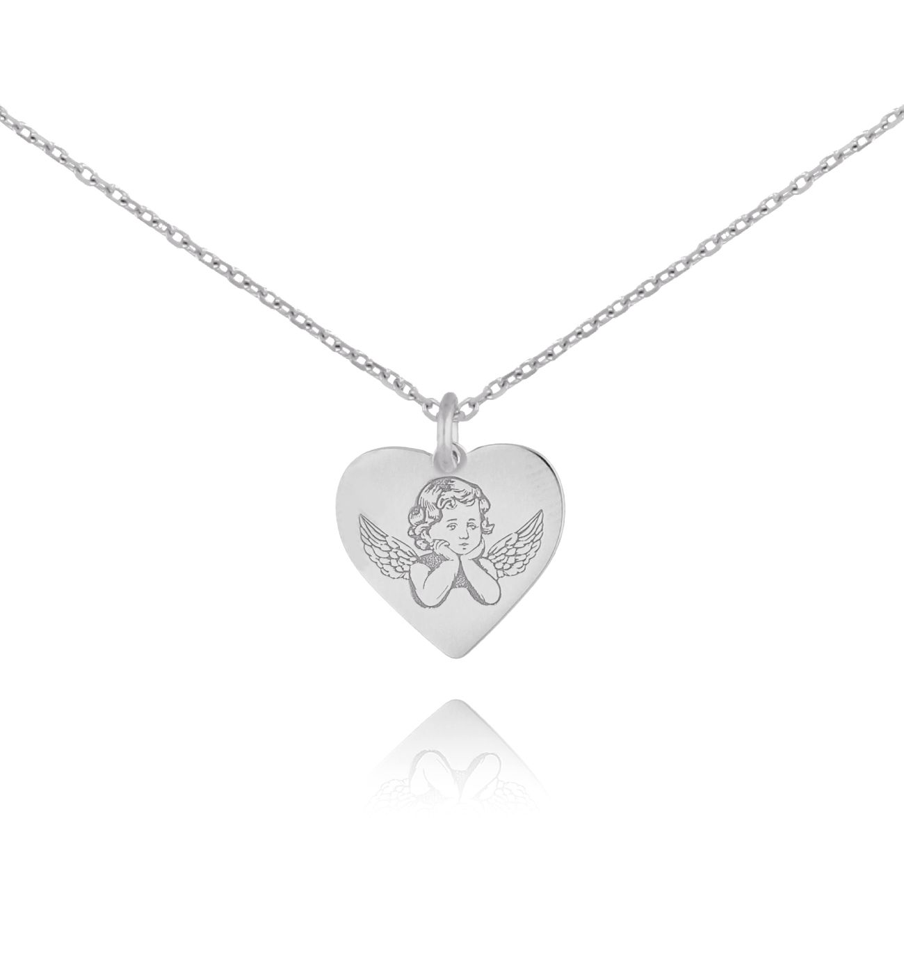 Naszyjnik srebrny z aniołkiem Angel NSE0157