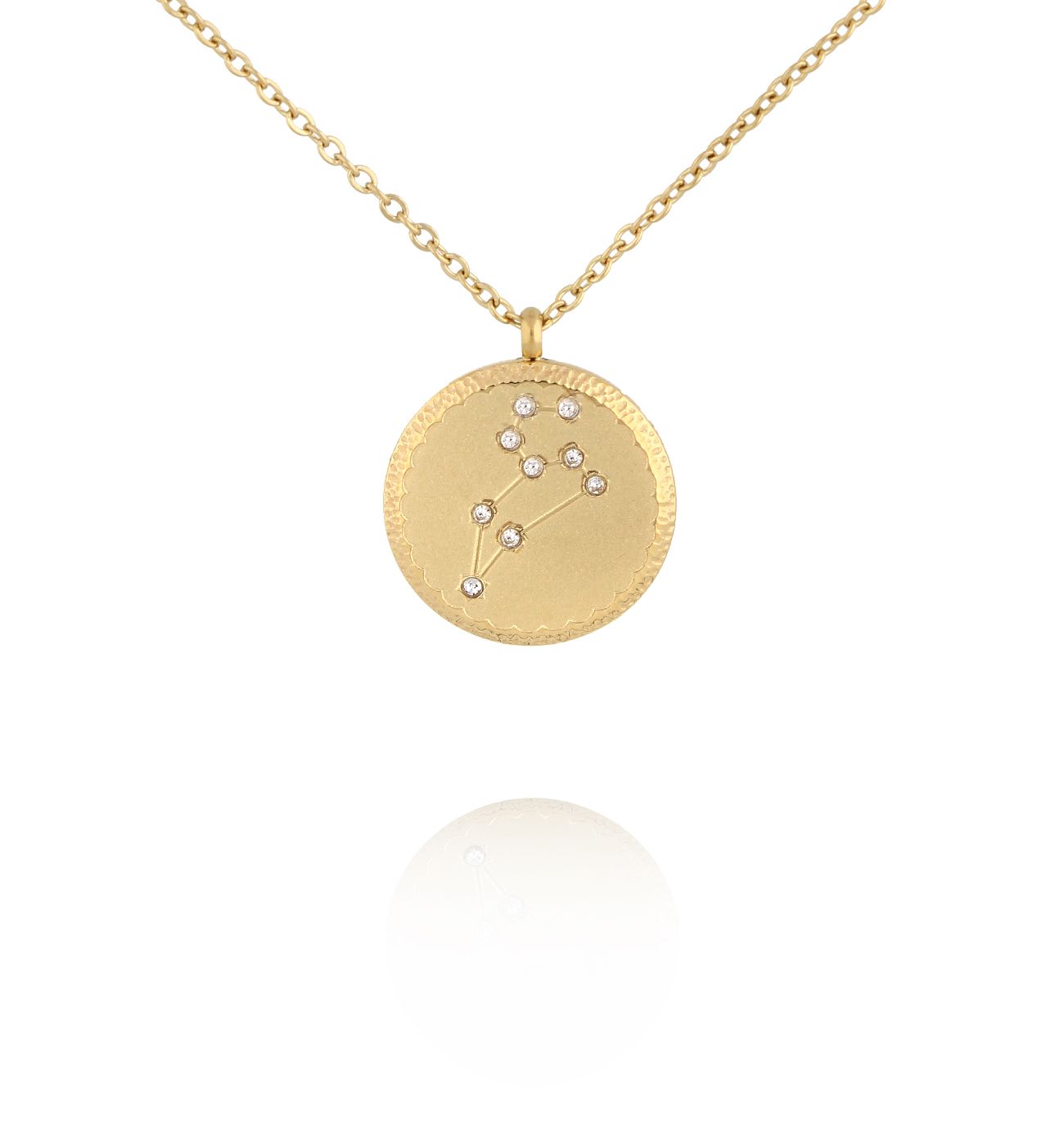 Naszyjnik z konstelacją Lew złoty - By Dziubeka