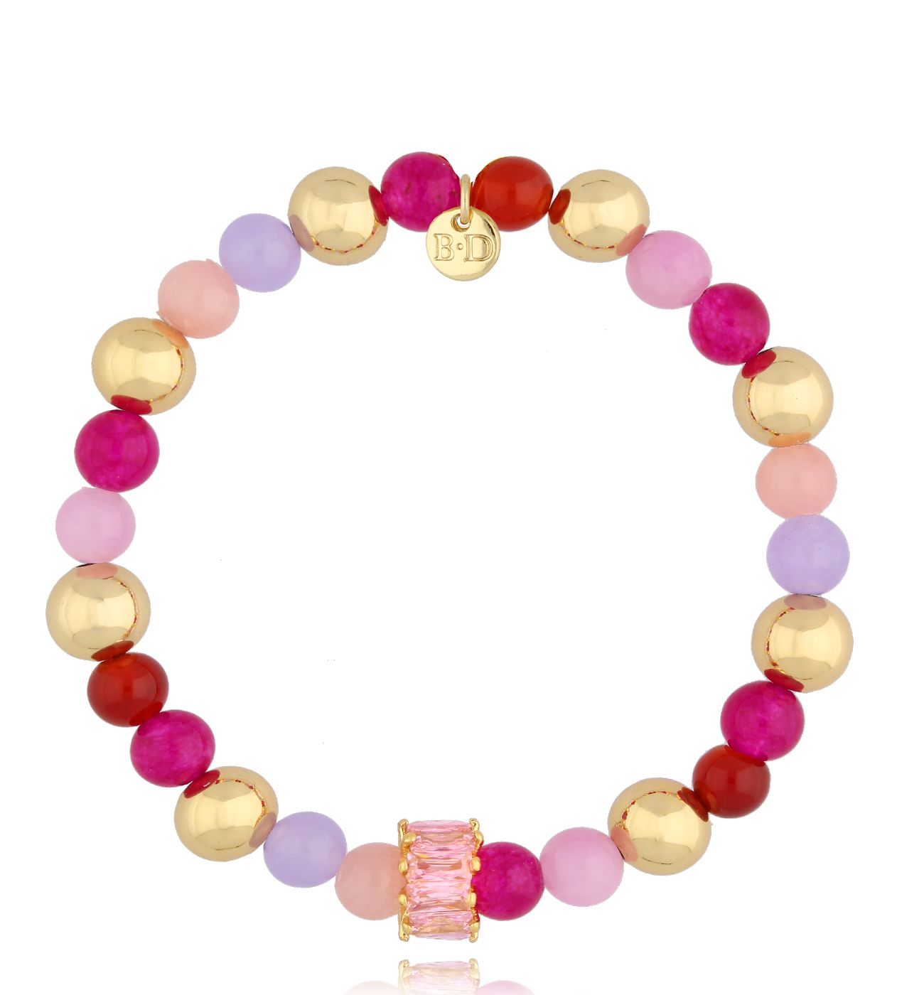Bransoletka różowo fuksjowa Burton - By Dziubeka