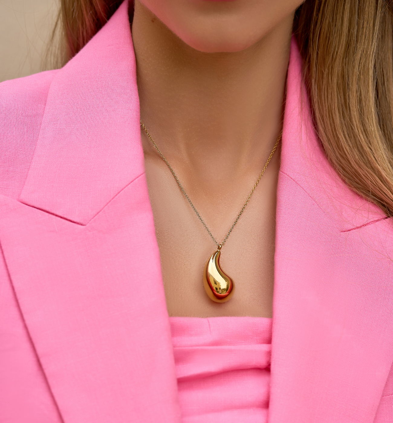 Naszyjnik z kroplą złoty Kyile NSA1004