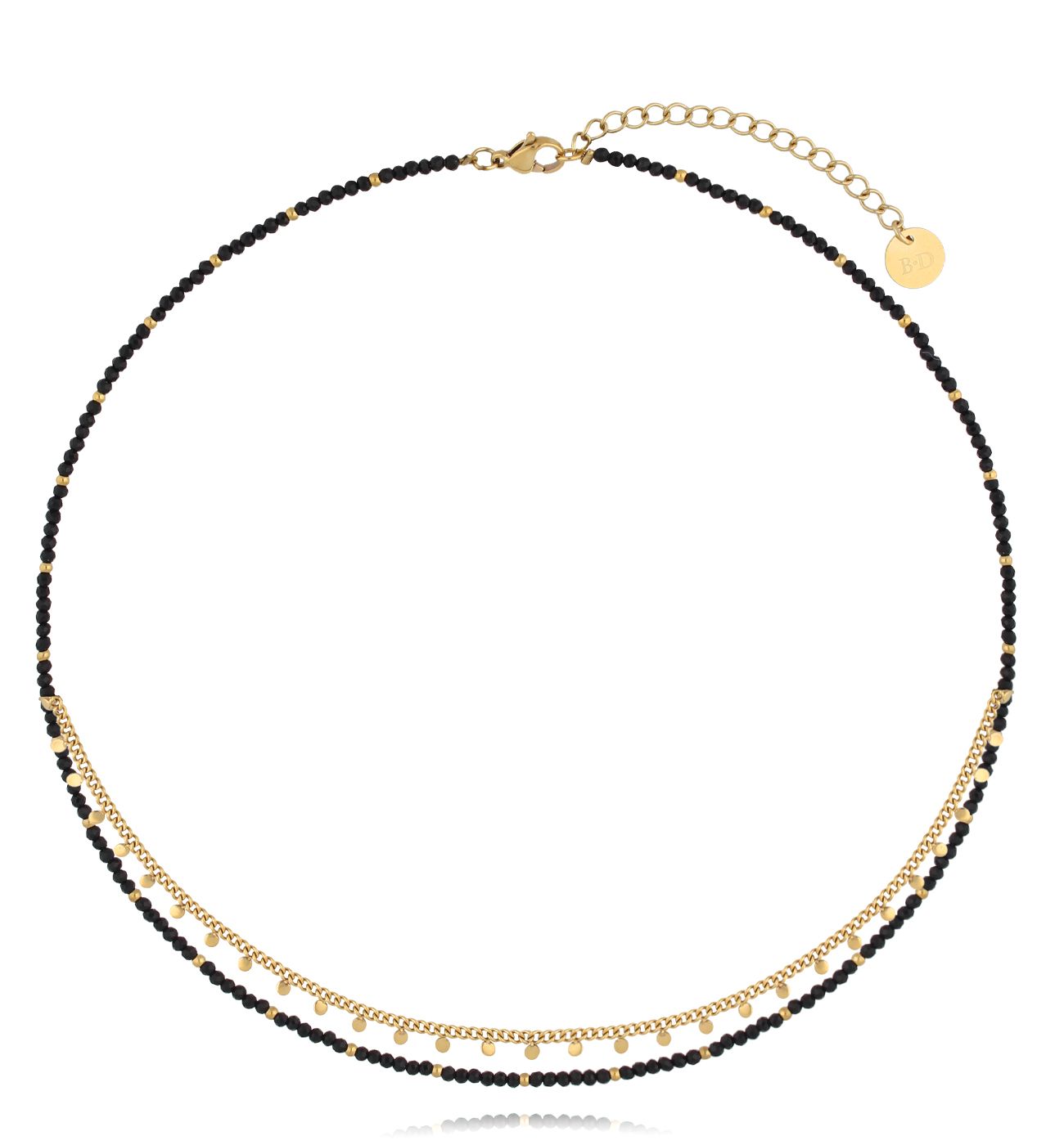 Naszyjnik złoty z agatami Mina NSC0429