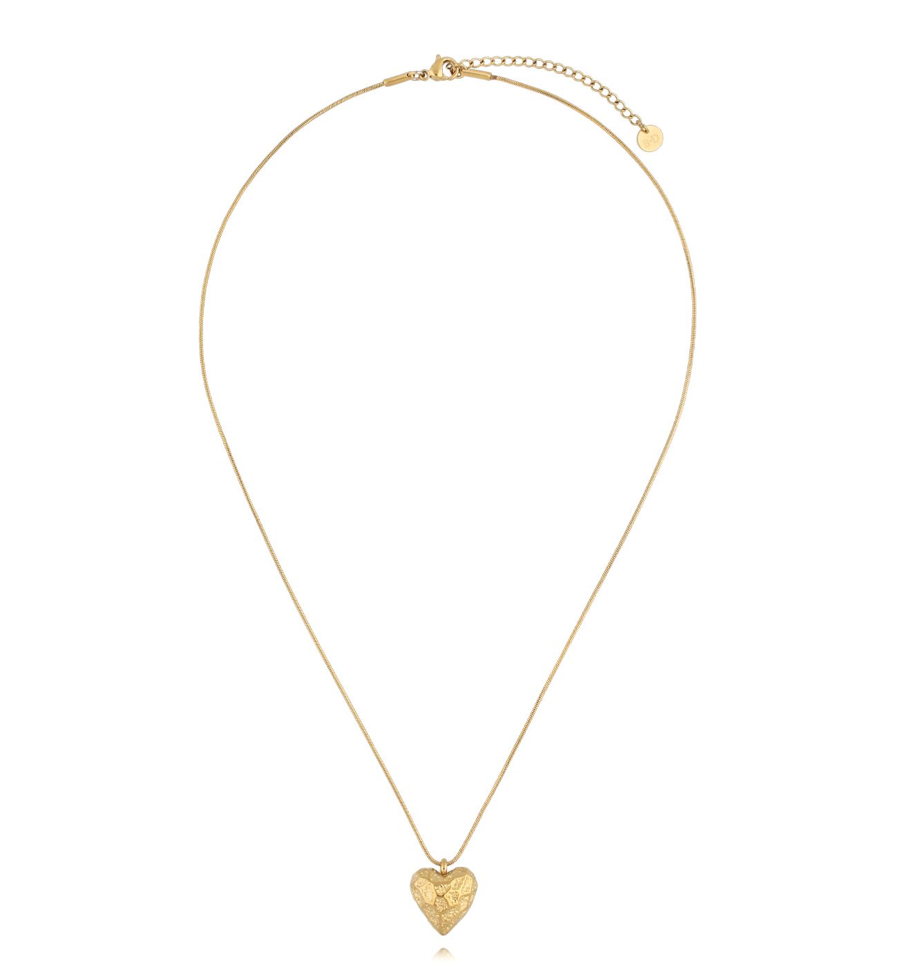 Naszyjnik z sercem złoty Amore Puro - By Dziubeka