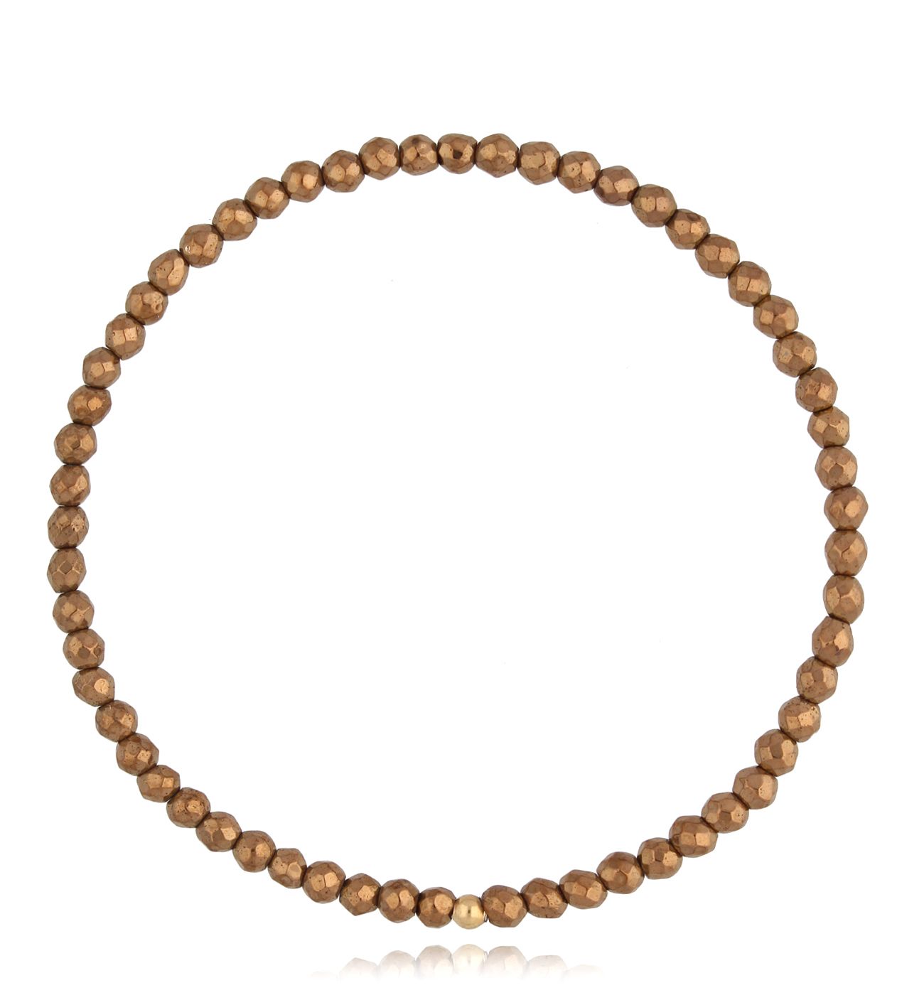 Bransoletka z hematytami brązowa Fina - By Dziubeka