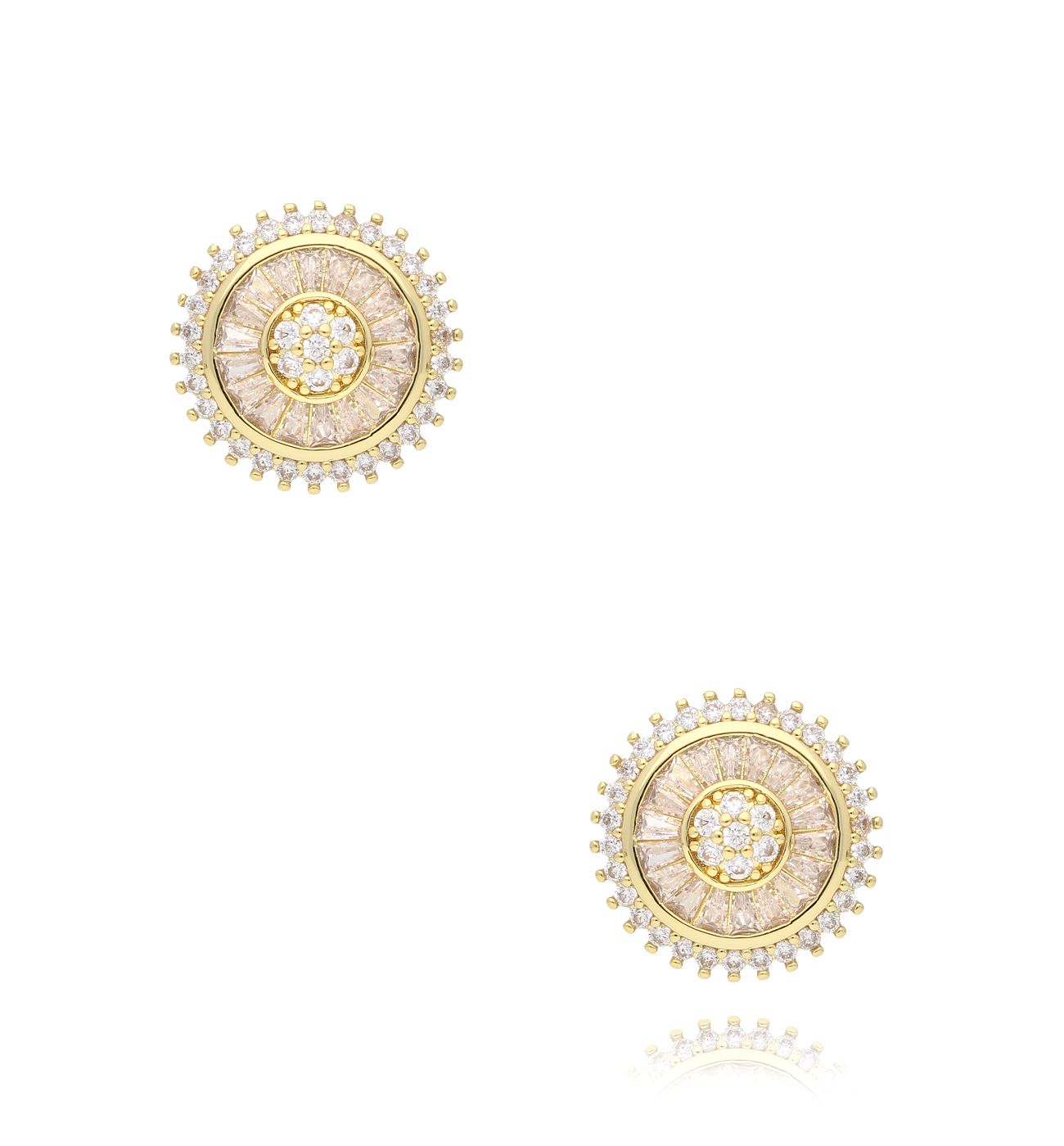 Kolczyki złote z cyrkoniami Juara - By Dziubeka