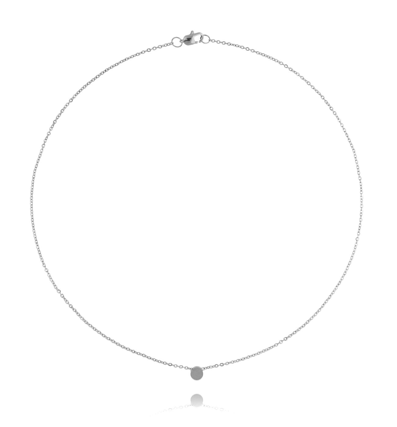 Naszyjnik srebrny z okrągłą zawieszką NSA0132