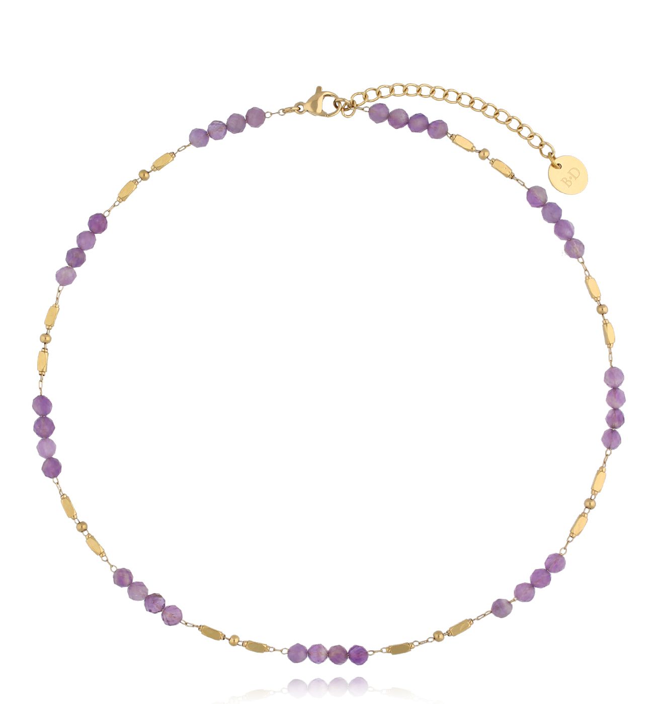 Naszyjnik z ametystami NSC0498