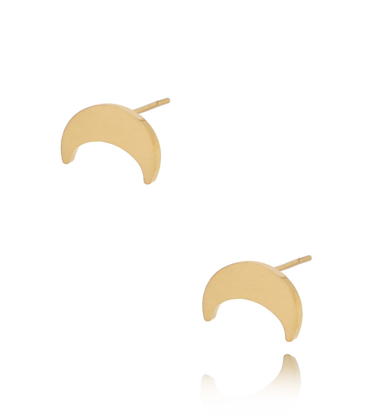 Kolczyki ze stali szlachetnej pozłacane księżyce Oldfashion - By Dziubeka
