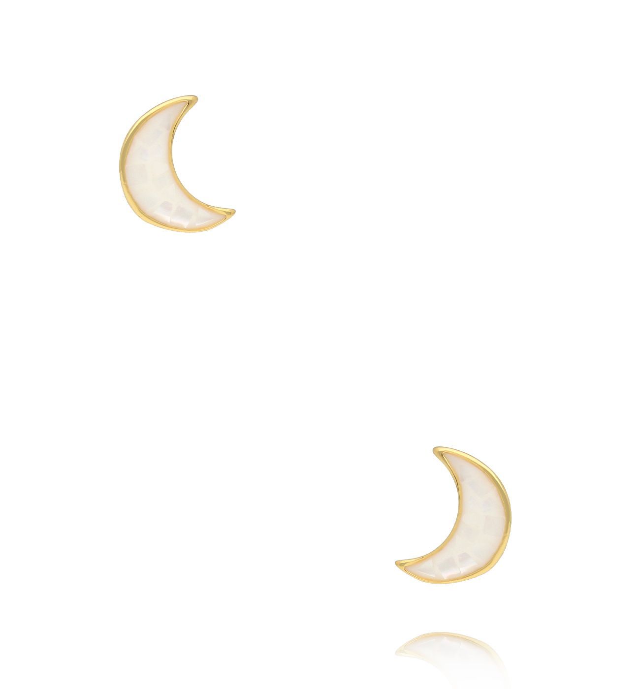 Kolczyki księżyce z masy perłowej - By Dziubeka